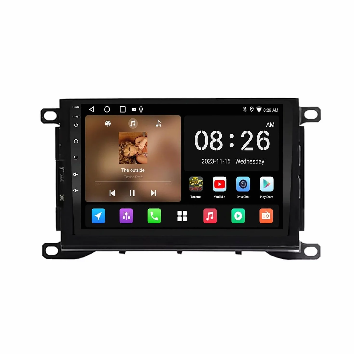 Car Multimedia Player dla Citroen DS5 2010-2017 9 Inch Android 15 In-Cell Touch Scree Car Player Mirror Link Swc Cooling Fan For, 4 Core 4G+64G