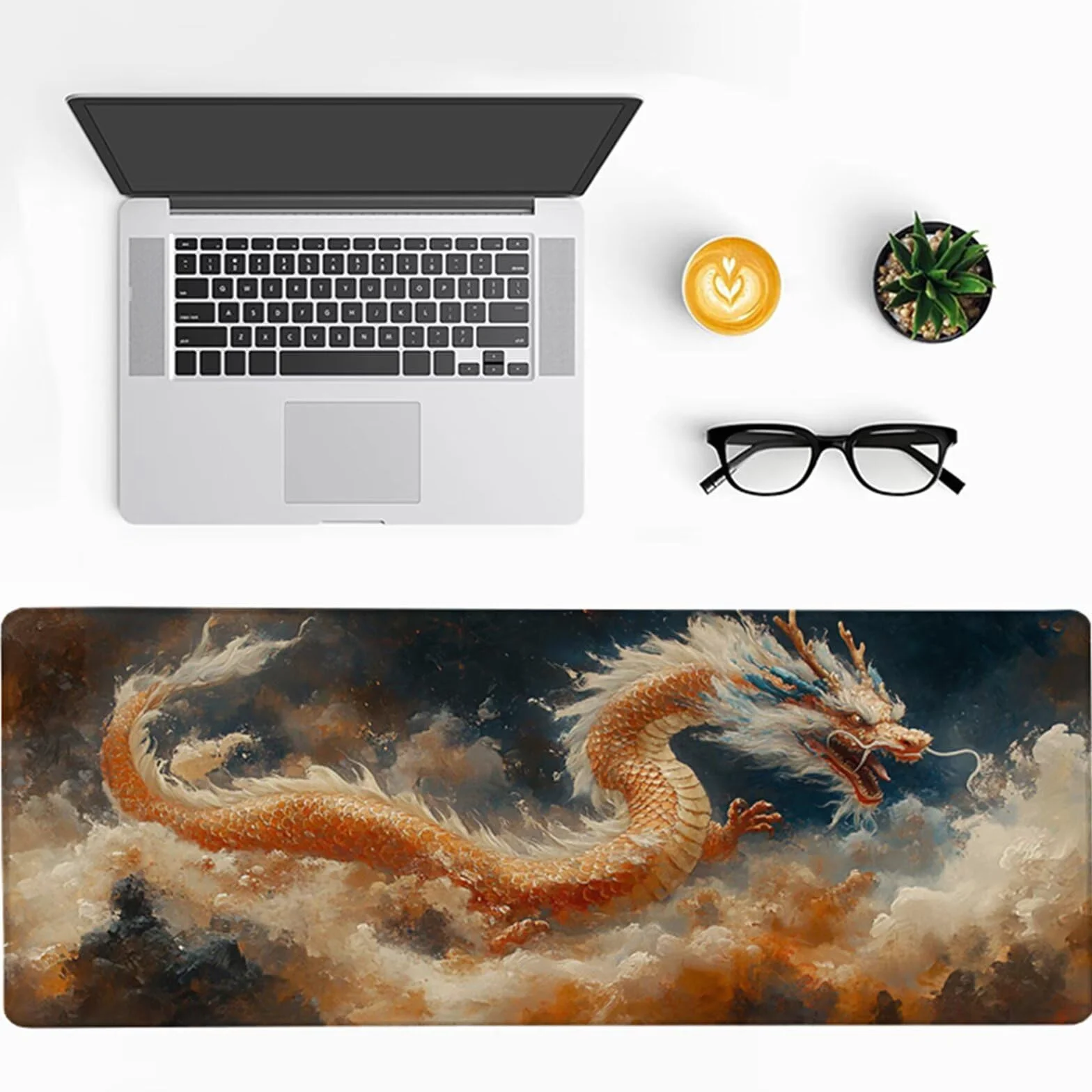 Podkładka pod mysz XXL DragoN, podkładka pod mysz w chmurze 1000x500x3 mm, podkładka pod mysz do gier z gumową podstawą, poprawa dokładności i szybkości, duża podkładka na biurko, do biura PC Gamer 0