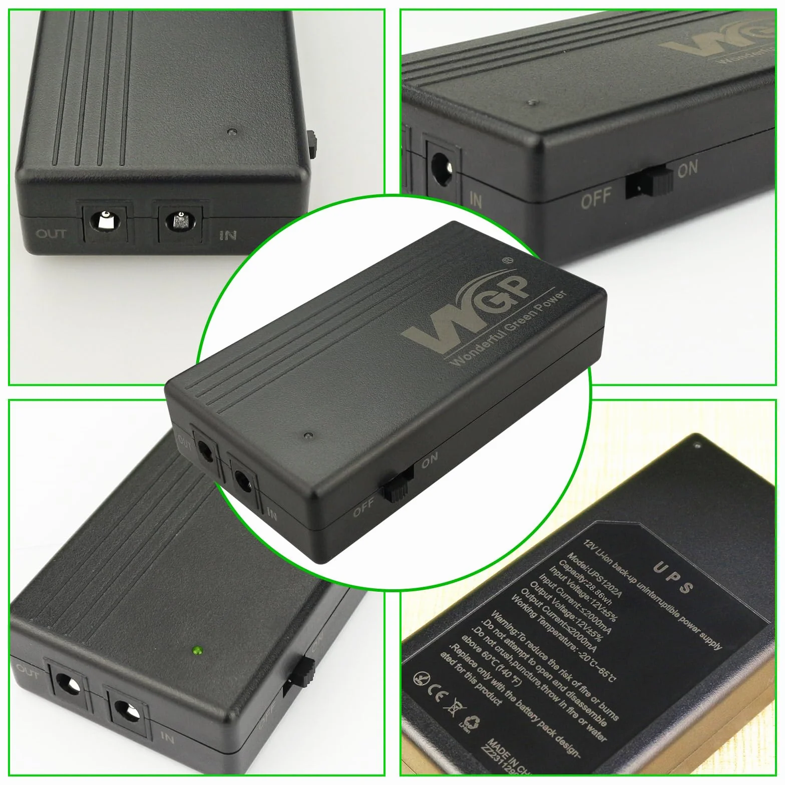 Zasilacz awaryjny Mini UPS 12V, 7800mah Zasilacze awaryjne bateria zapasowa ups bank mocy do routera kamery, Back up Battery Powerbank z Wyjście 12V DC