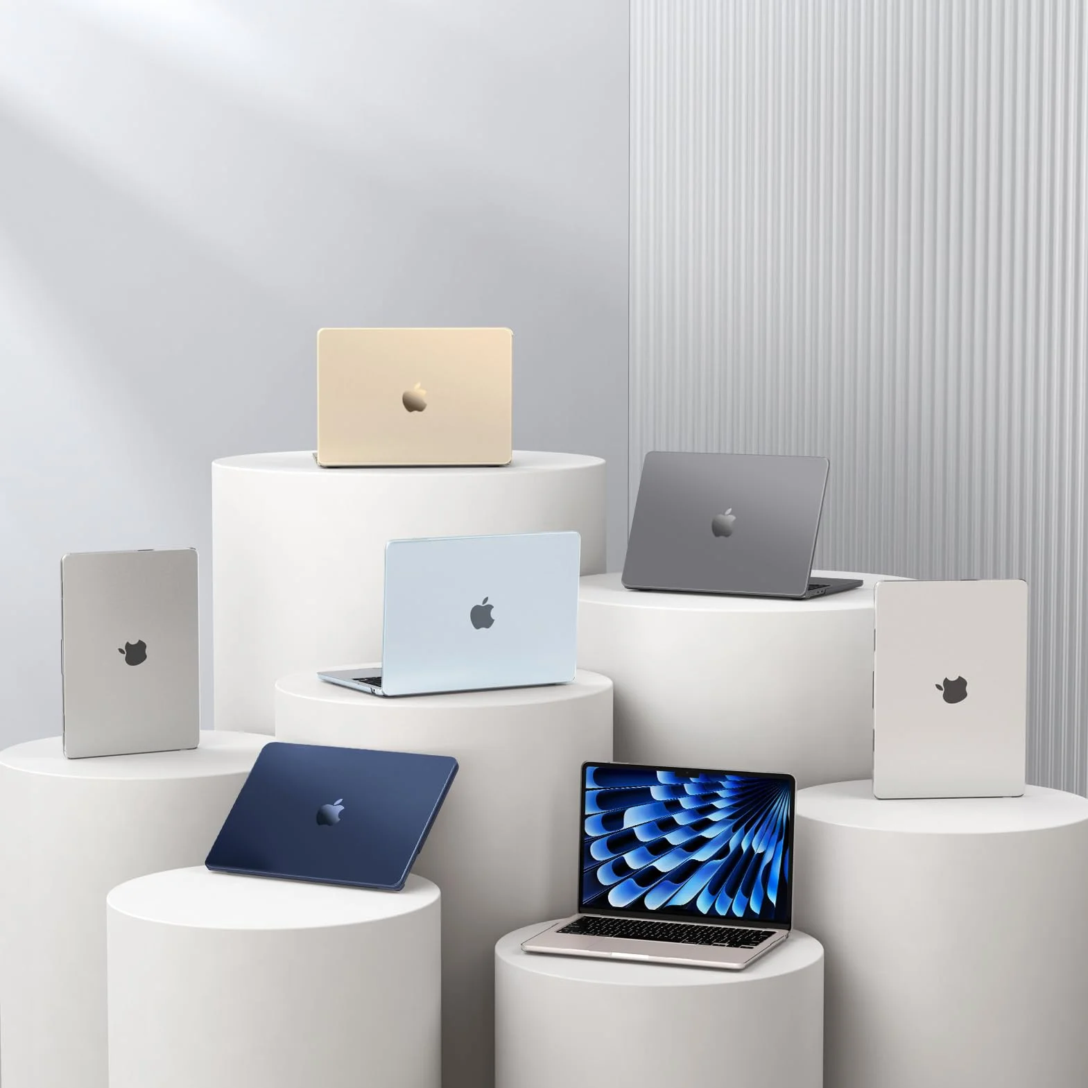 Fintie Etui kompatybilne z MacBook Air 13,6 cala M4 M3 M2 A3240 A3113 A2681 (2025-2022), [100% odpowiada oficjalnemu kolorowi] Premium ultracienkie, matowe, twarde etui ochronne, błękitne