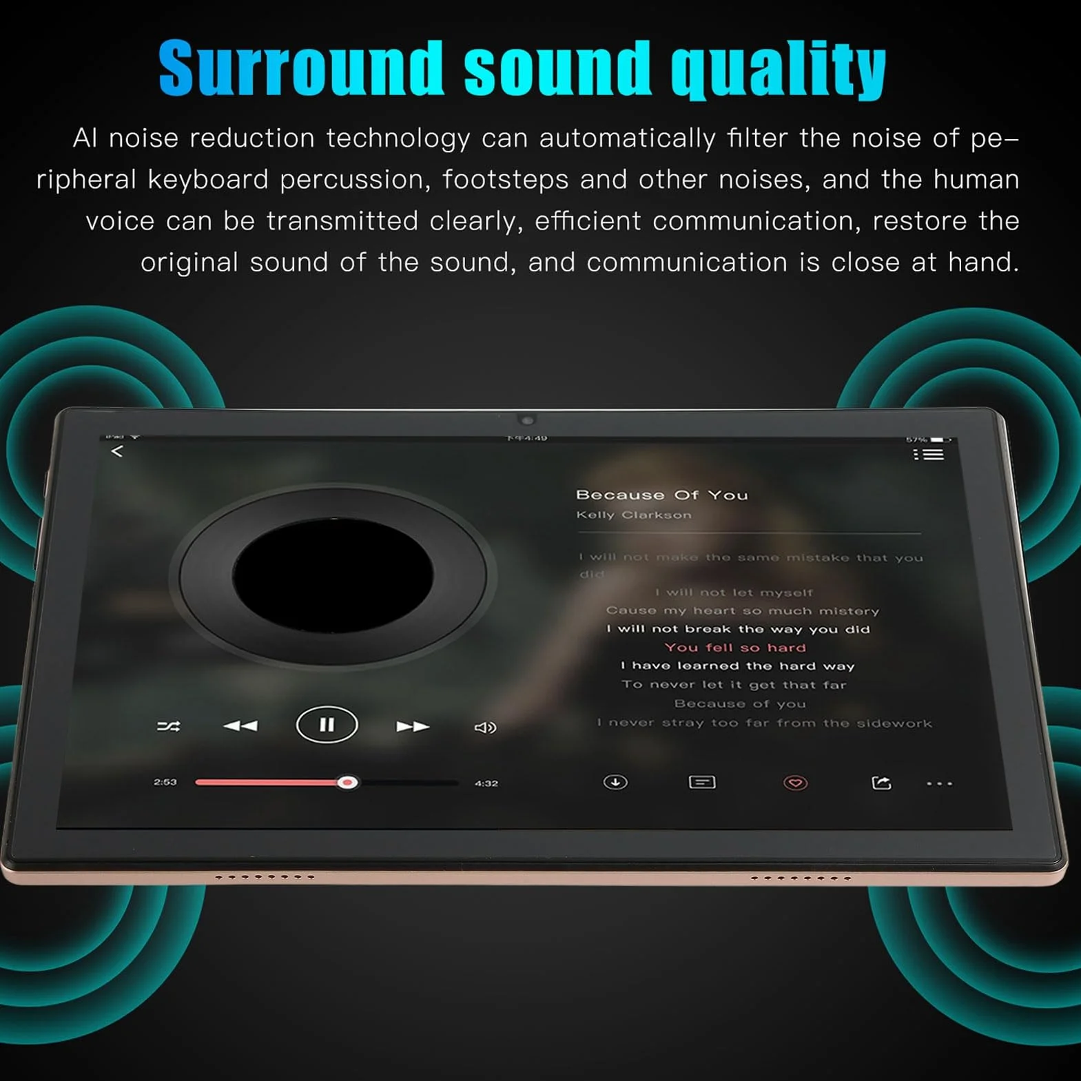 10-calowy tablet z pamięcią 6 GB 128 GB, ośmiordzeniowym procesorem CPU, dwuzakresowym Wi-Fi 2,4G 5G, 1920X1200p 800W 2000W, portem 8800mAh C, odpowiedni jako prezent edukacyjny dla dzieci(EU)