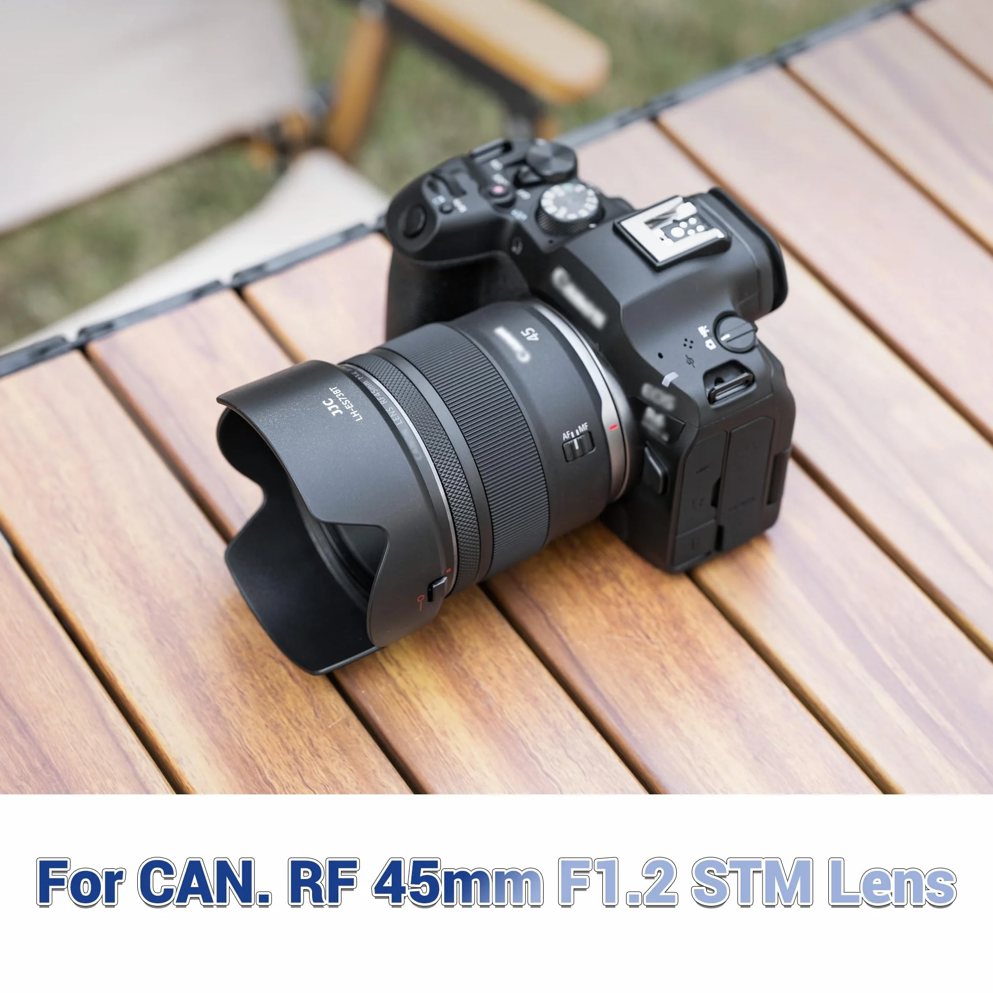 JJC ES73B - Osłona obiektywu Bayonett z wzorem kwiatu tulipana, kompatybilna z obiektywem Canon RF 45 mm F1.2 STM, osłona obiektywu odwróconego obiektywu do obiektywu Canon ES-73B