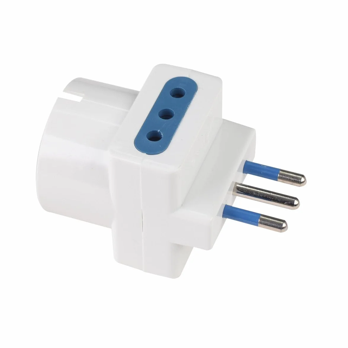 Adapter wielokrotnego gniazda podróży mała wtyczka 10A z 2 gniazdami 10A 2P+T i 1 gniazdo uniwersalne 10A/16A (25pcs, biały)