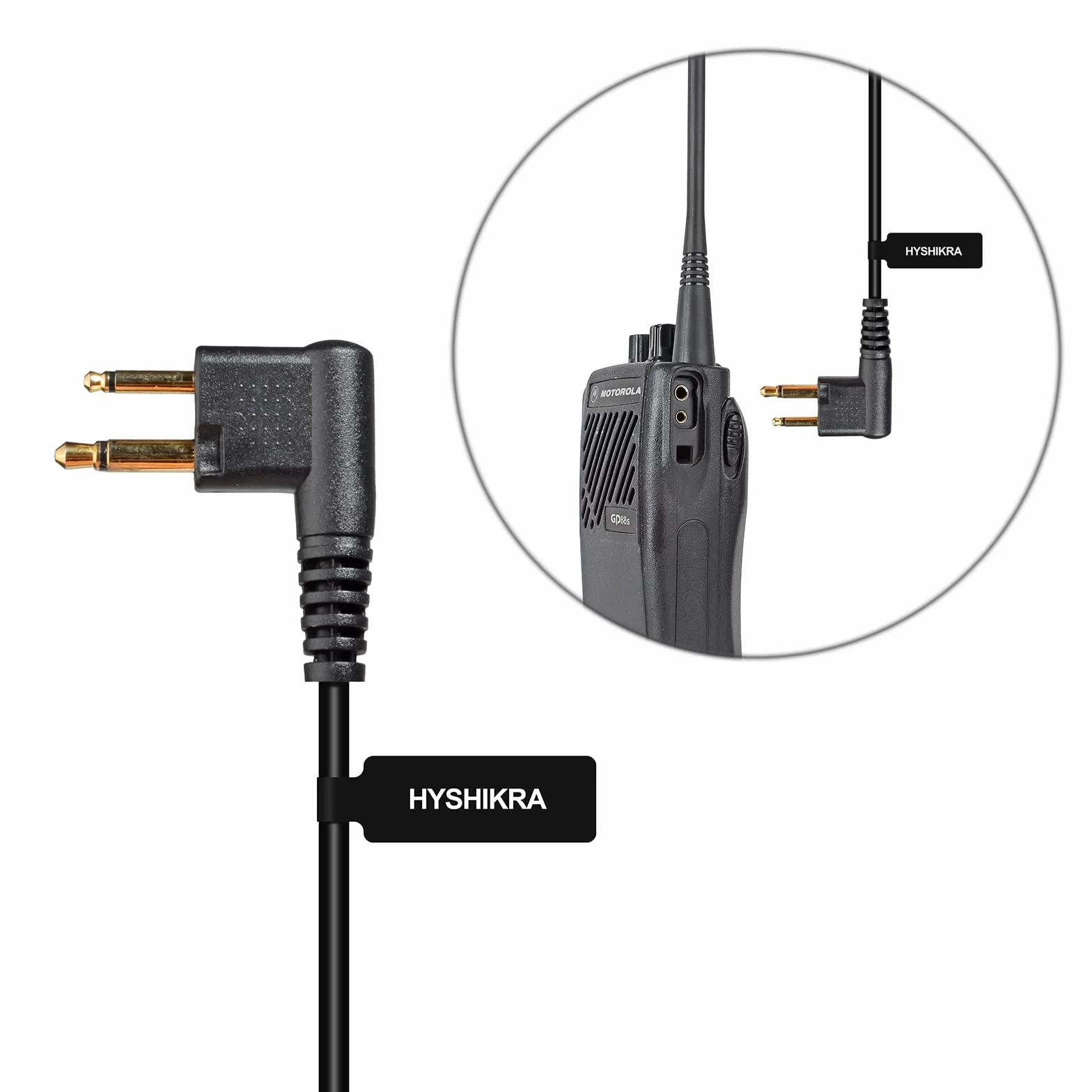 Słuchawki ochronne w kształcie litery G z PTT, lekki zestaw słuchawkowy radiowy kompatybilny z Motorola GP300 DP1400 CP040 CLS1410 Walkie Talkie (Czarny, 10)