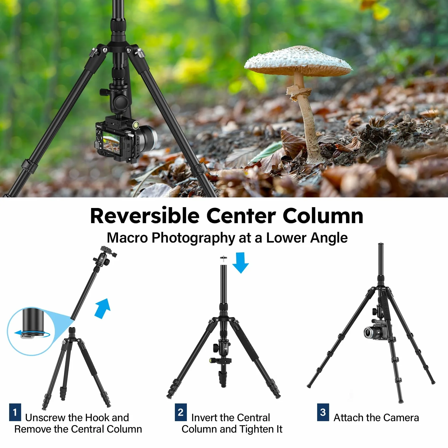 SIRUI APT-02 Statyw i monopod 2 w 1 z głowicą kulową 360°, wysokość 200 cm, nośność 10 kg, do lustrzanek cyfrowych, smartfonów i kamer Actioncam, zawiera uchwyt na telefon komórkowy i torbę