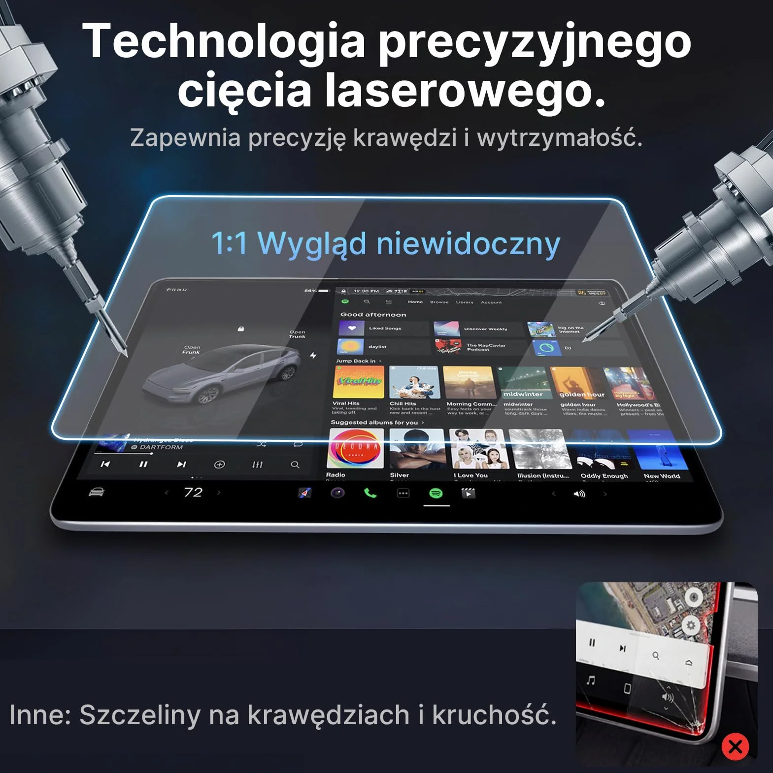 Szkło Ochronne 16" Do Tesla Model y Juniper 2026