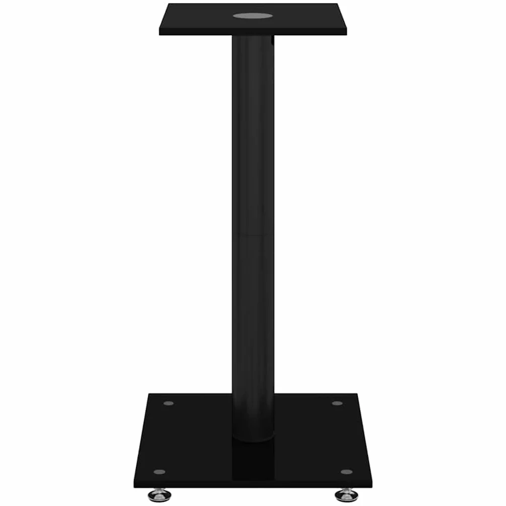 Stojak na głośniki, 2 sztuki, z hartowanego szkła z aluminiową kolumną, wysokość 55 cm, antypoślizgowy, zarządzanie kablami, obciążenie do 25 kg, idealny do kina domowego, studia, salonu