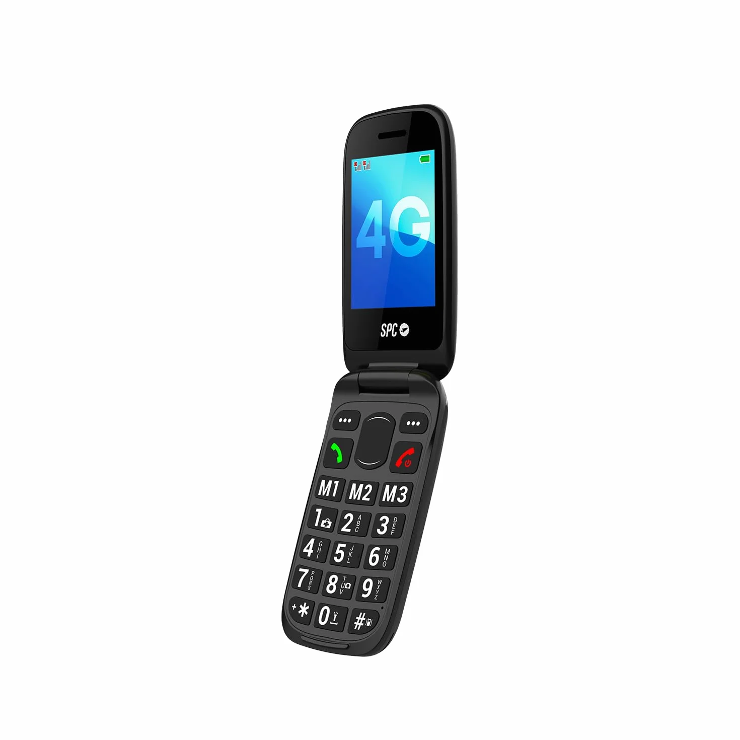 SPC Harmony 2 telefon komórkowy dla seniorów, duże przyciski, 4G, podwójny ekran odporny na zarysowania (2,8" + 1,77"), przycisk SOS i profil lodu, pojemność 104 dB, kompatybilna z urządzeniami