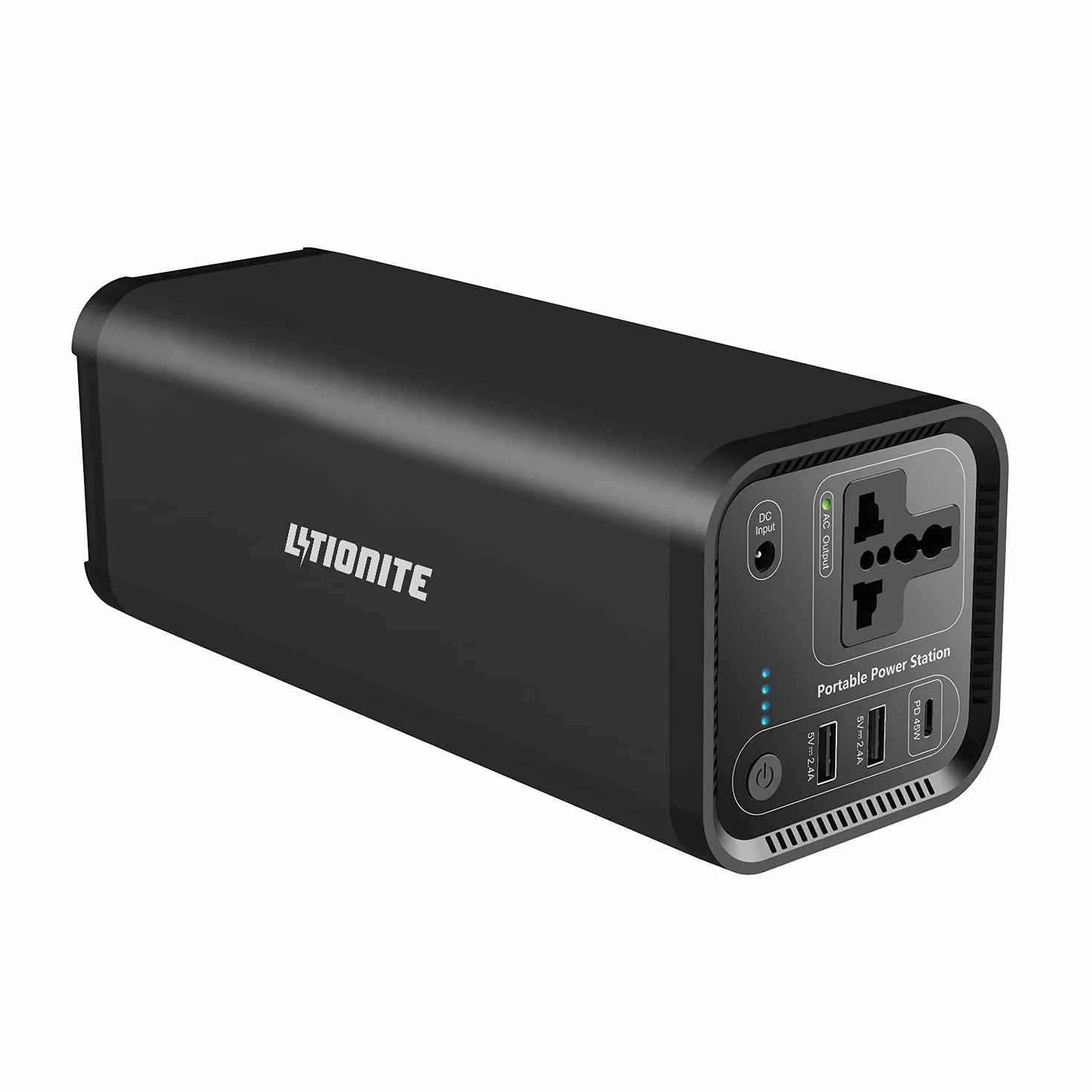 LITIONITE Hurakan 200W / 46.400mAh Power Bank Zewnętrzna bateria Mały przenośny generator prądu - 1x Gniazdo zasilania - 2x USB - 1x PD Type-C - Ładowarka do smartphone/laptop/drone/tablet/CPAP