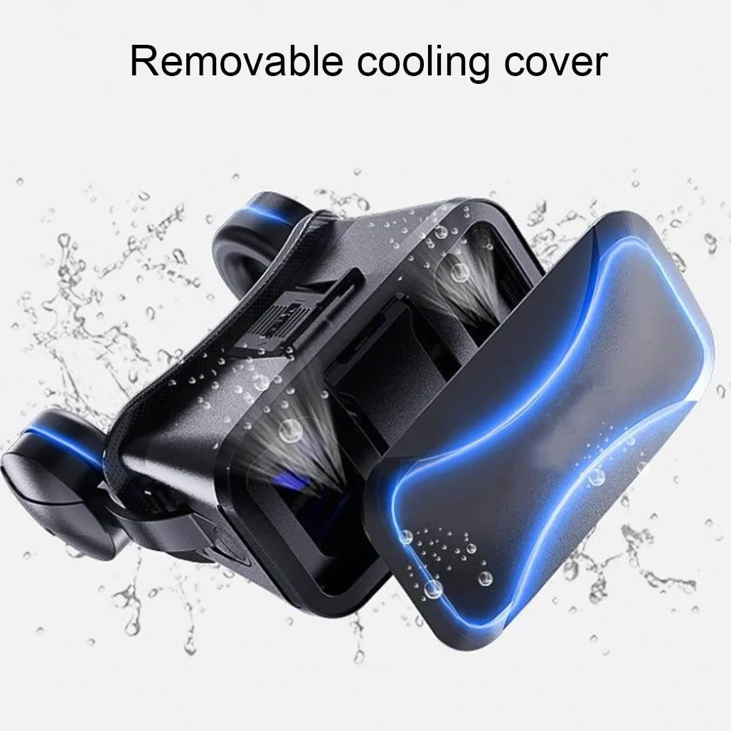 Okulary VR, zestaw słuchawkowy z wirtualnej rzeczywistości, zestawy słuchawkowe VR obsługują Android i IOS, połączenie Bluetooth dla iPhone 13 Pro Max/13 Pro 13/12/11, do Samsung Galaxy S21, Huawei, Xiaomi (Kolor: B, rozmiar: Ios )