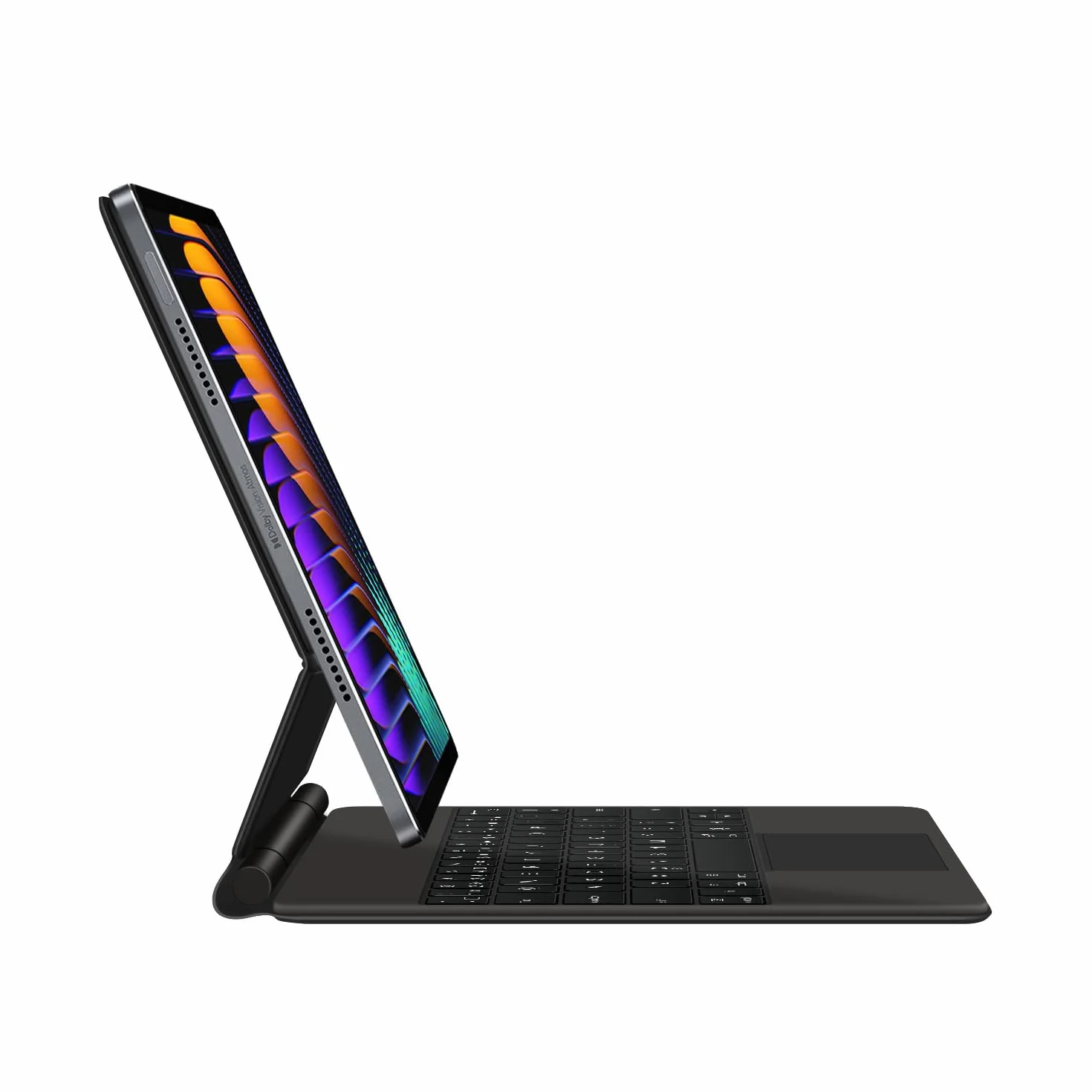 Etui z klawiaturą do Xiaomi Pad 6S Pro 12,4 cala 2024, Magnetyczna Pływająca Podstawka Wspornikowa, Ultracienkie Etui Ochronne z Podświetlaną Klawiaturą, Wielodotykowy Panel Dotykowy,Black