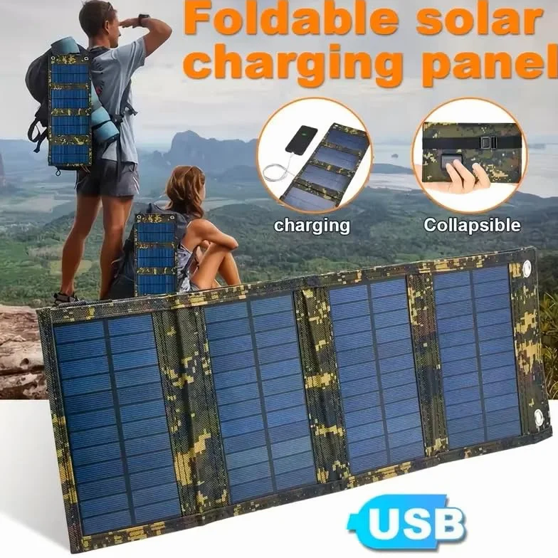 Przenośna ładowarka solarna 10 W z panelami słonecznymi | wodoodporny panel słoneczny IPX4 do małych elektrowni, telefonów, lekki, 23% wysoka konwersja