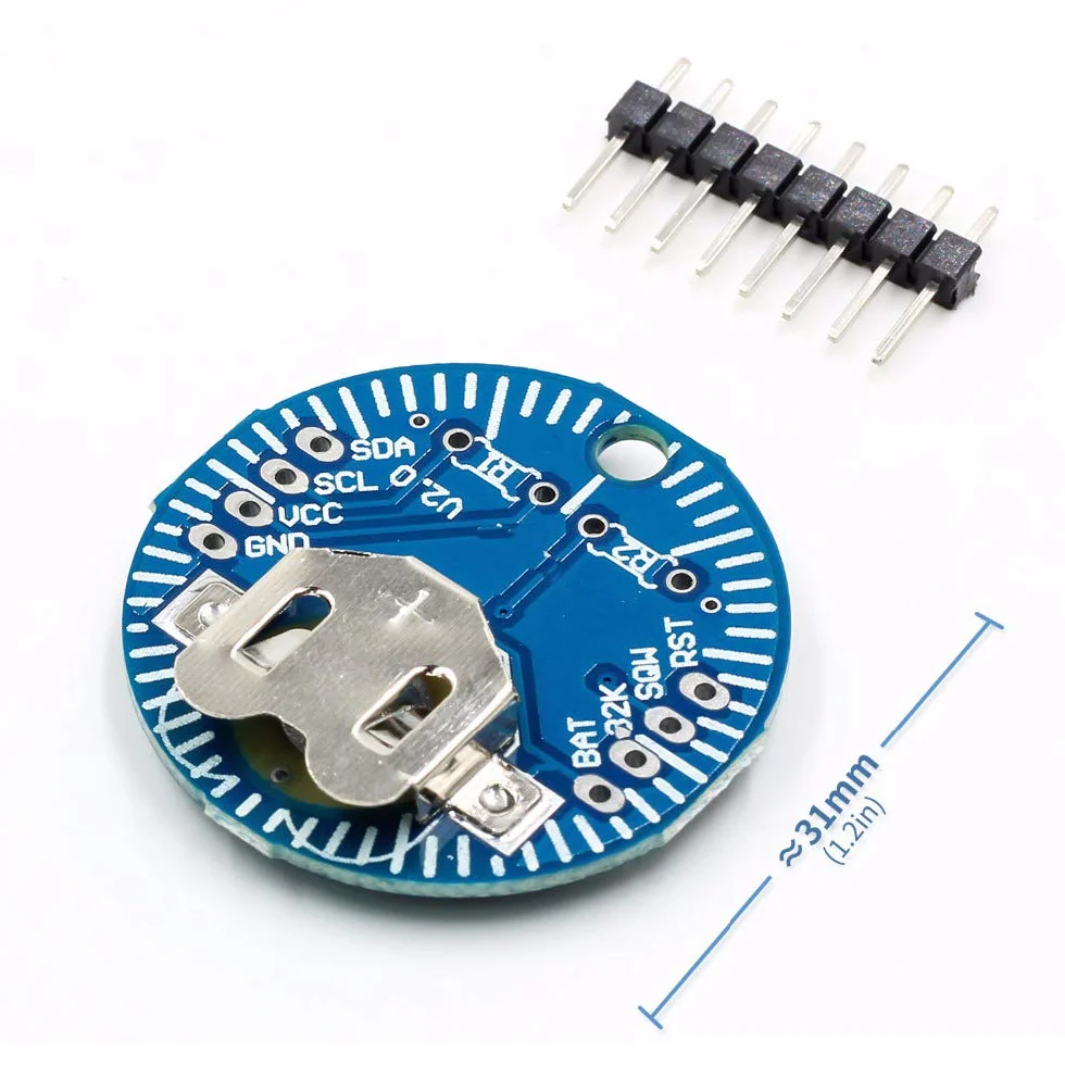 Hailege 2 szt. DS3231 DS3231SN RTC moduł pamięci Real Time Clock Moduł V2.0 I2C z nagłówkiem stykowym