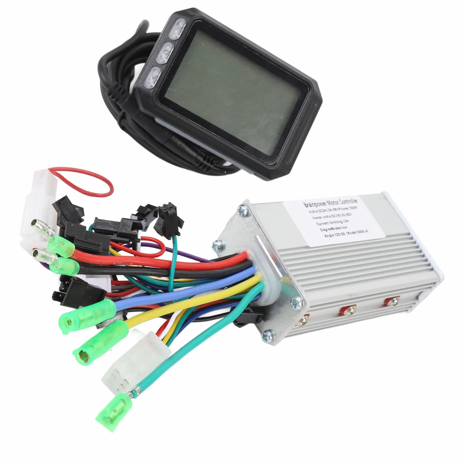 Bezszczotkowy kontroler i wyświetlacz UMDHAIYI do roweru elektrycznego, moc 350 W, obudowa ze stopu aluminium, ekran LCD, do UMDHAIYI