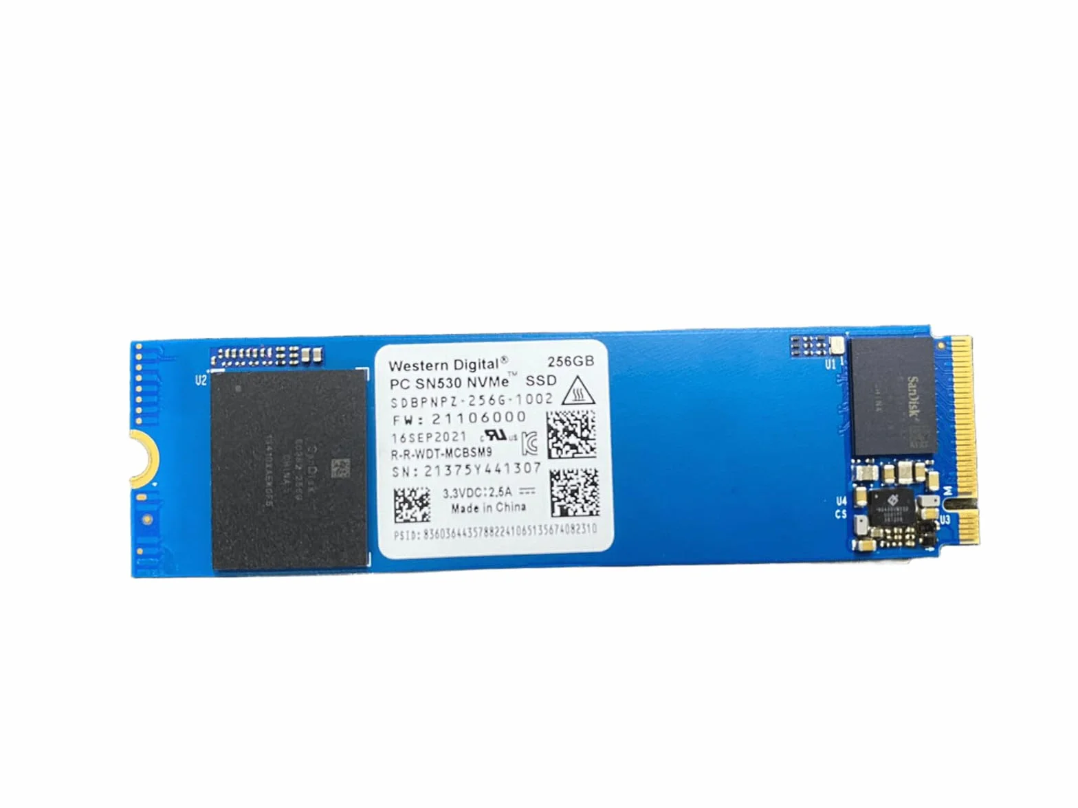 Western Digital SN530 Client SSD Drive PCIe M.2 2280 256