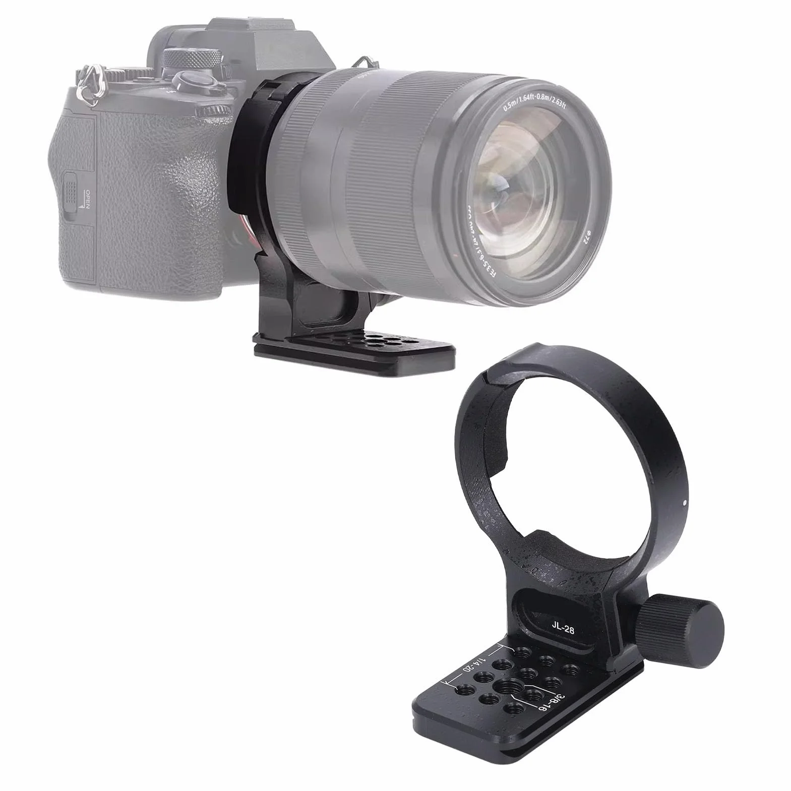 Obroża Obiektywu Pierścień do Mocowania Statywu do Obiektywu FE24-105 85 Mm 24 Mm 135 Mm, ze śrubą 1/4 Cala 3/8 Cala, Wspornik Wspornika Obiektywu do Mocowania Arca