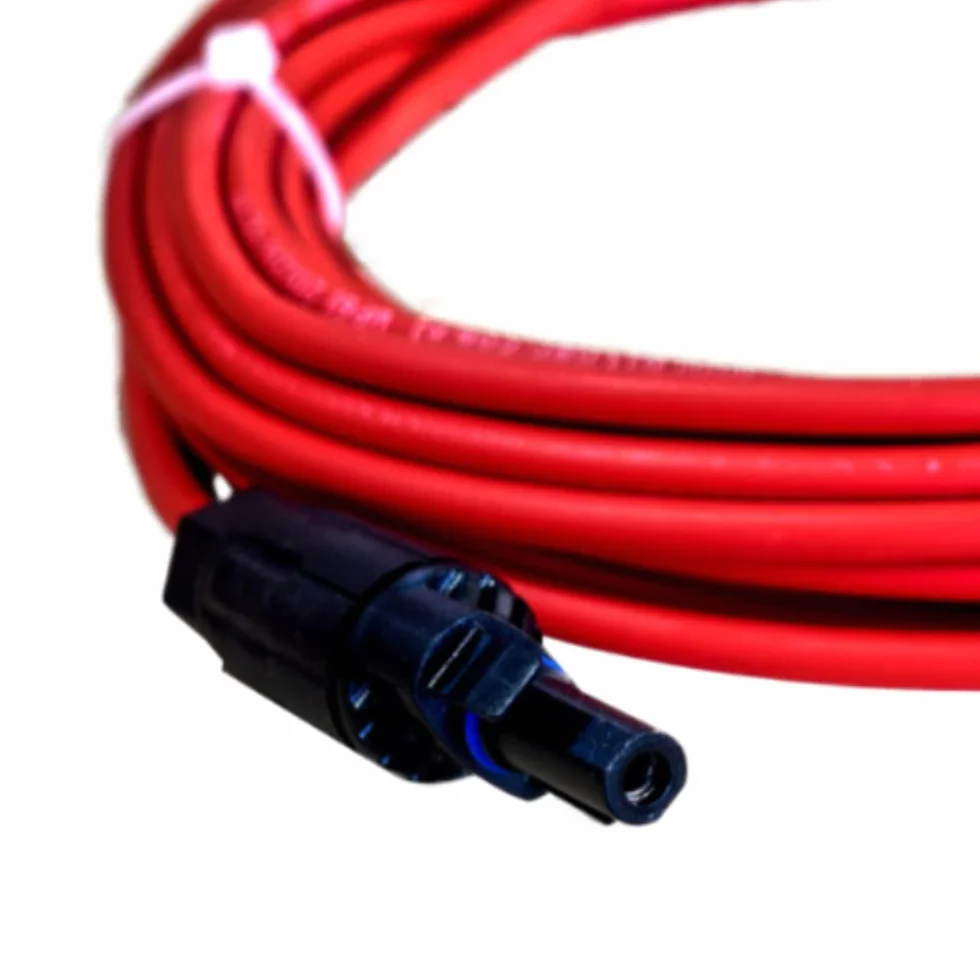 Kabel solarny przedłużający 6 mm² z wtyczkami solarnymi, czerwony, długość 40 m, panel słoneczny, kabel adapterowy, kabel solarny, kabel połączeniowy fotowoltaiczny, IP67 z wodoszczelną wtyczką