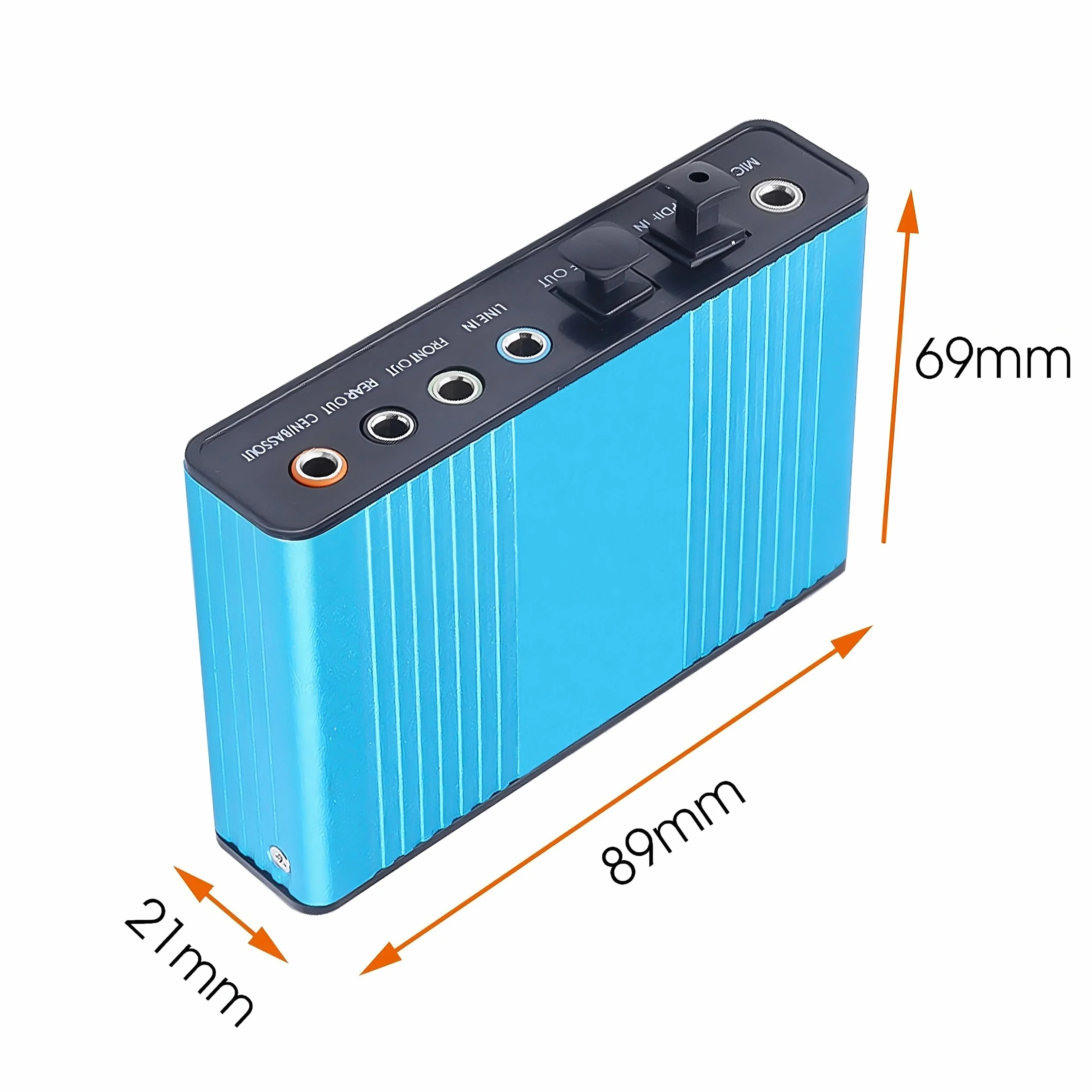 Retoo Zewnętrzna karta dźwiękowa 7.1 Surround, adapter audio stereo, regulacja głośności