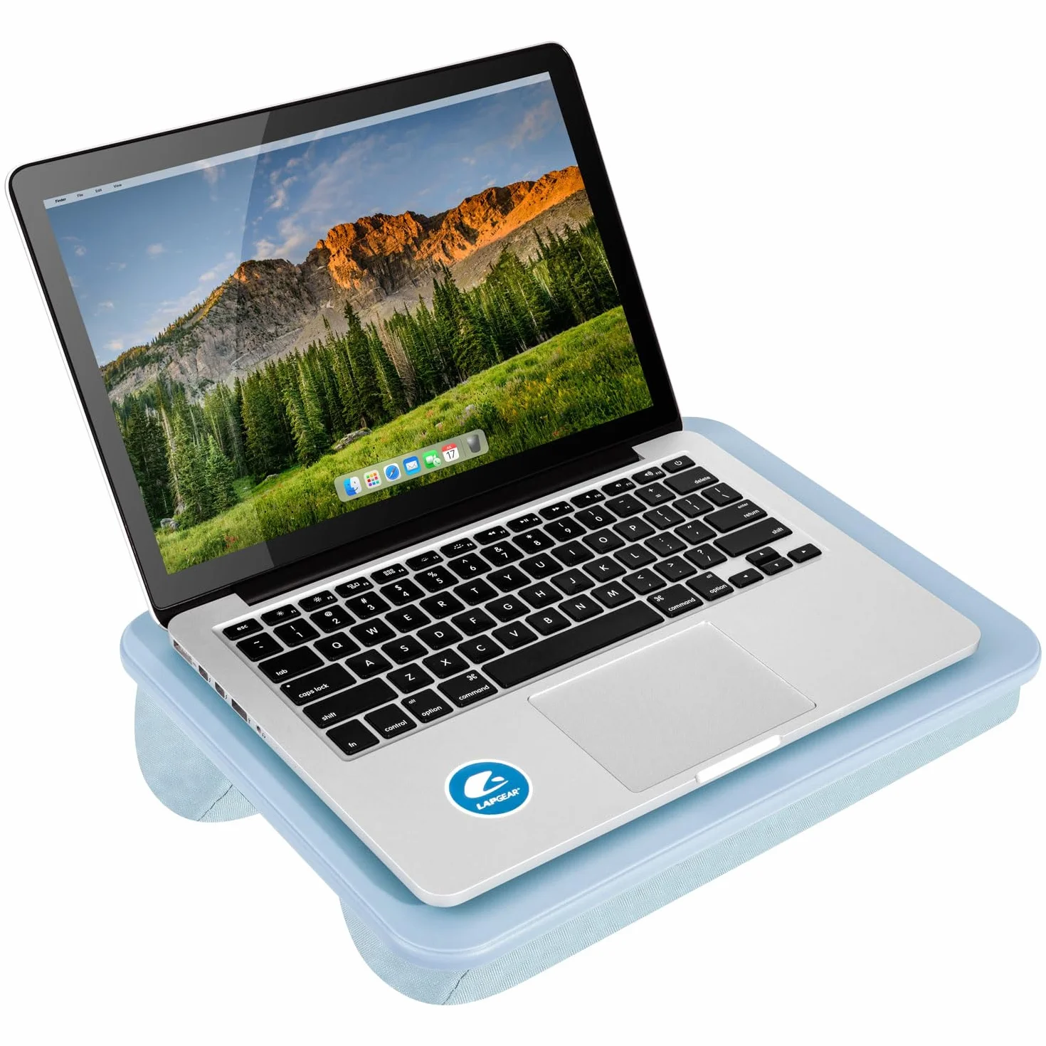 LAPGEAR Kompaktowe biurko na kolana - niebieski Alaskan - pasuje do laptopów o przekątnej do 15 cali - styl nr 43103