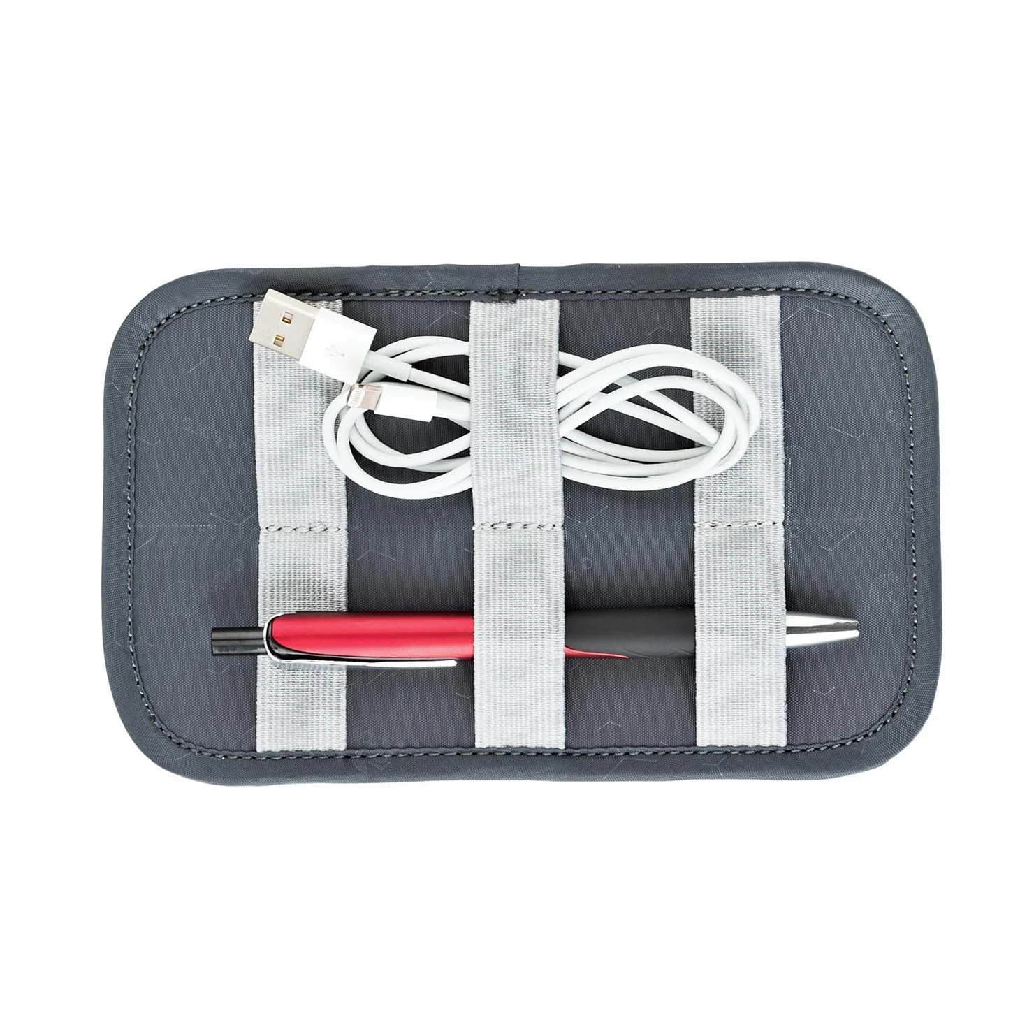 Lowepro GearUp Pouch Mini, etui podróżne na kable telefoniczne, kable, adaptery, baterie, ładowarki i pamięci USB, etui na akcesoria do smartfona, wykonane z tkaniny z recyklingu, szare