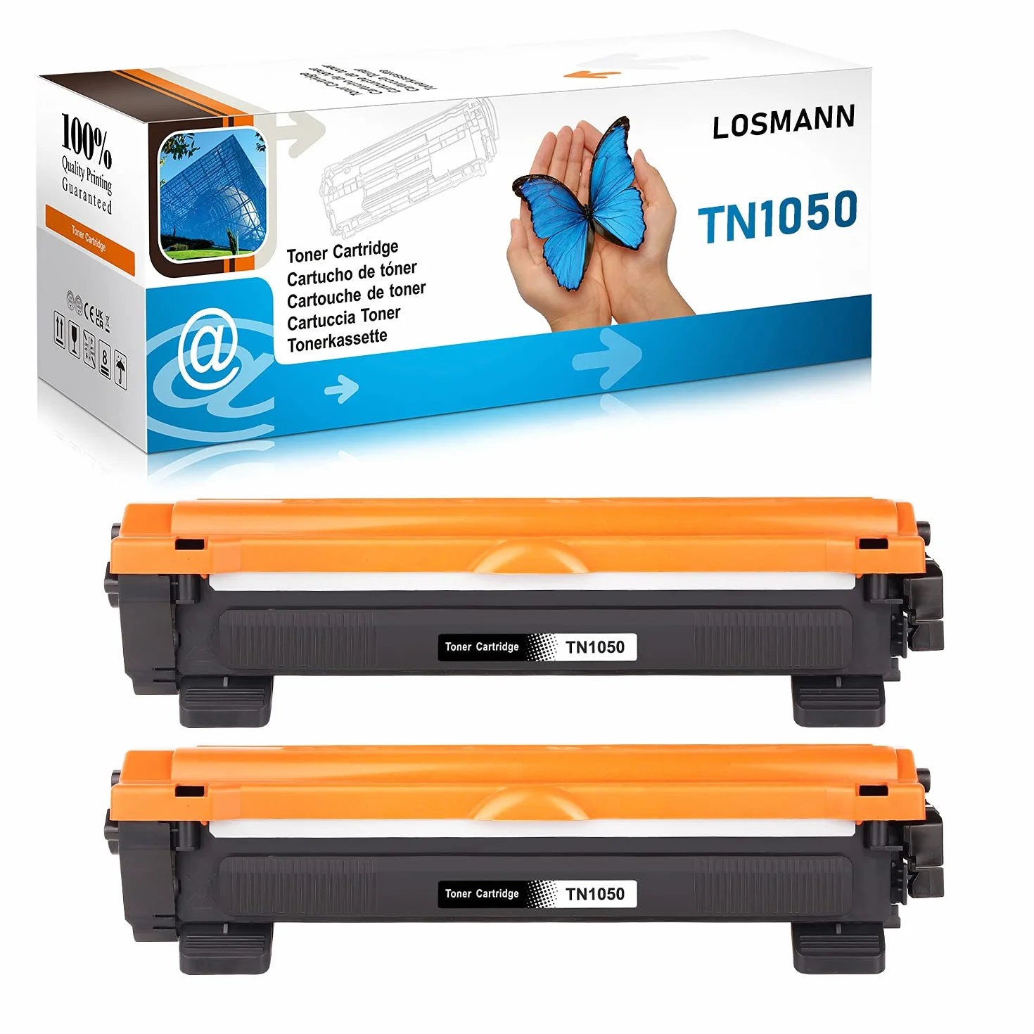 LOSMANN 2x czarny toner kompatybilny z Brother TN1050 TN-1050 do Brother HL-1201 1112E 1210W 1211W 1212W MFC-1810 1810E 1815 1910W 1911NW DCP-1510 1510E 1512 155 12A 15 12E 1601 1610W 1612 1612 W