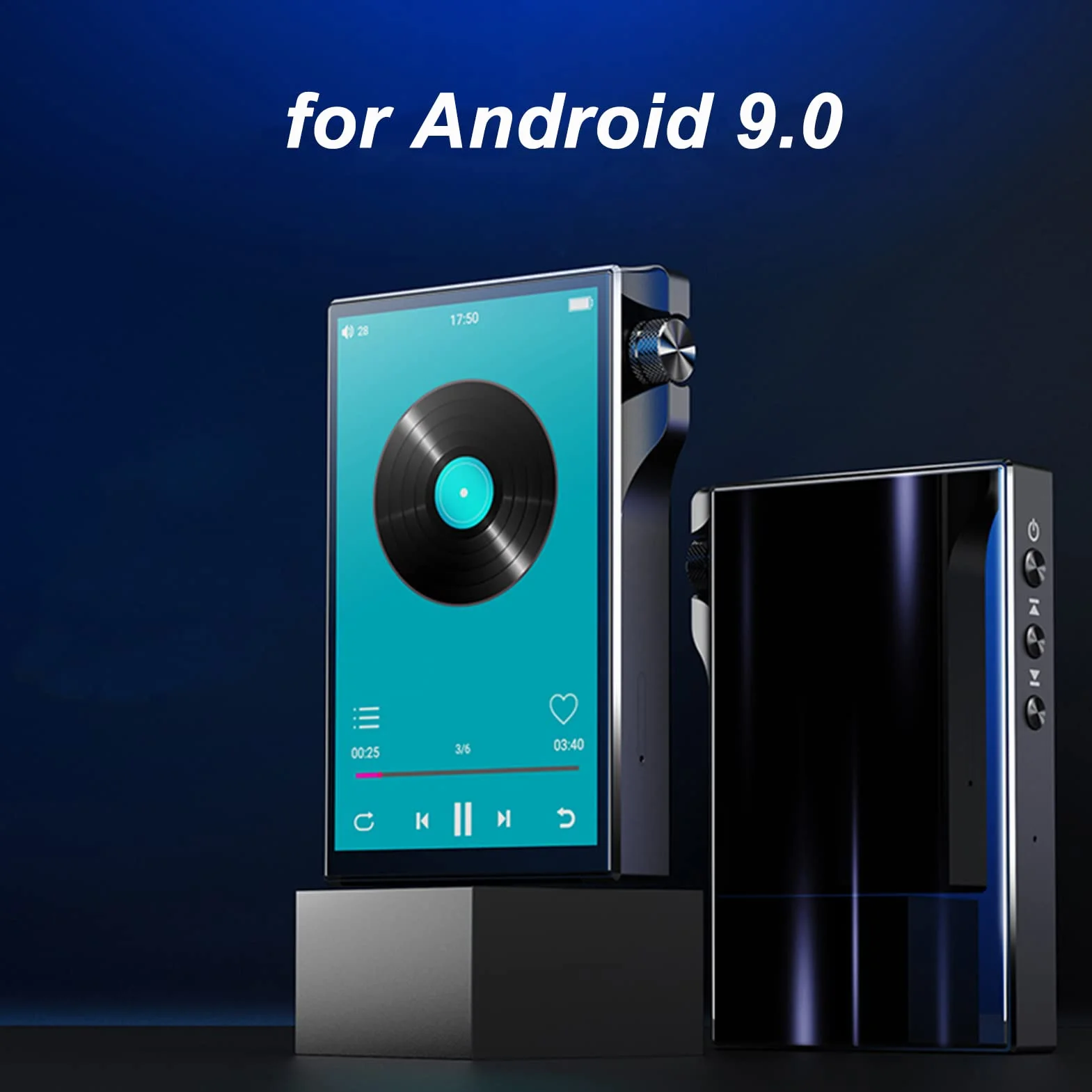 Odtwarzacz MP3 z Bluetooth, Q8 4,0-calowy w Pełni Dotykowy Ekran Odtwarzacz MP3 MP4 dla Androida 9.0, 16G 3800mAh Bezstratny Odtwarzacz Muzyczny HIFi z Głośnikiem, do 256 GB z (Czarny)