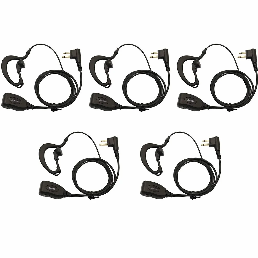 Walike Talkie słuchawki douszne z mikrofonem, kształt G, regulowana głośność, zestaw słuchawkowy, kompatybilne z Motorola CLS1410 CLS1110 BRP40 CP200 CP200D CP185 DTR650 RDU2020 RDU4100 RDU4160D