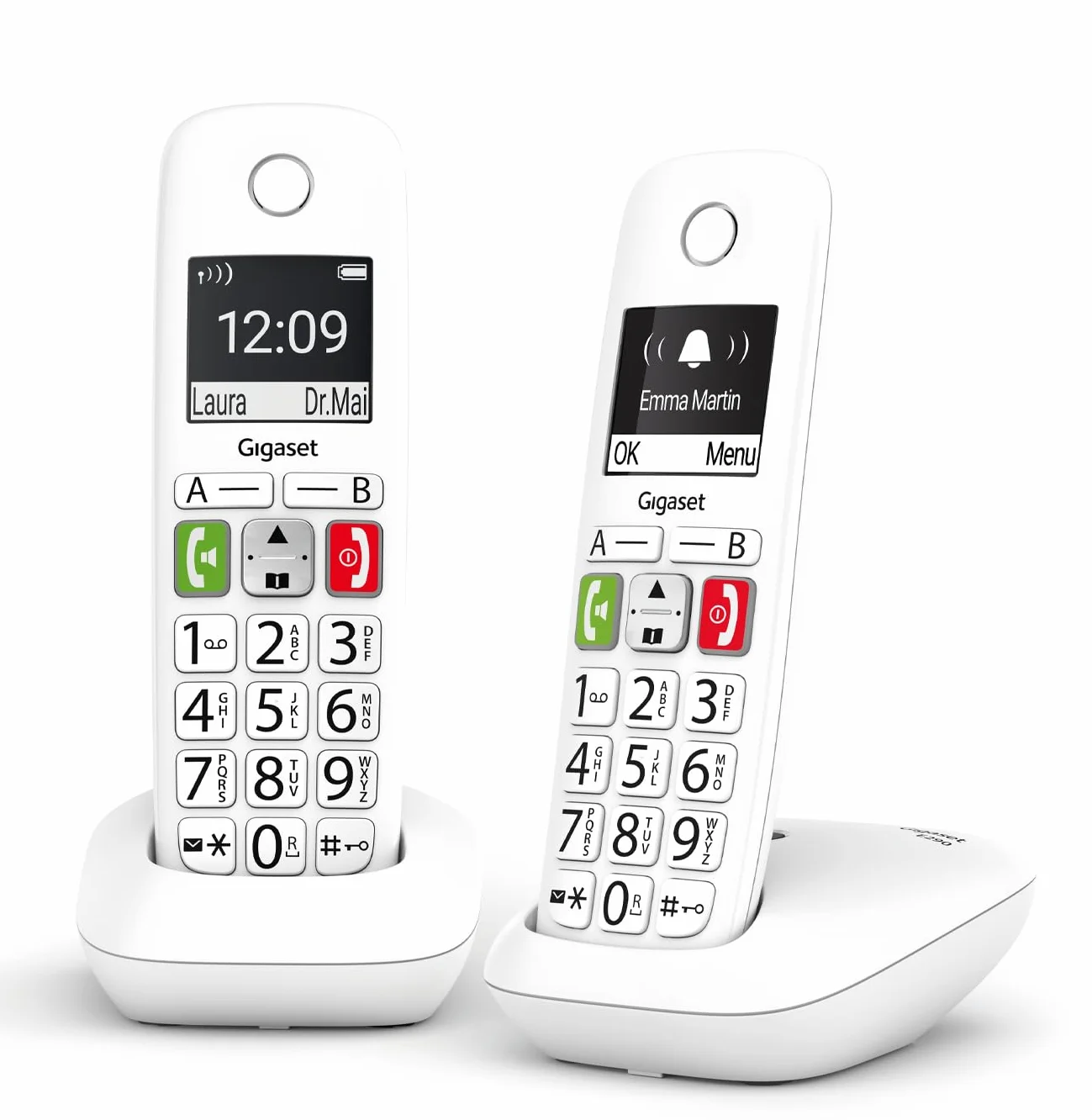 FIJO INALAMBRIC TELEFON GIGASET E290 DUO BLANCO 300 NUMEROS - 42 TONOS