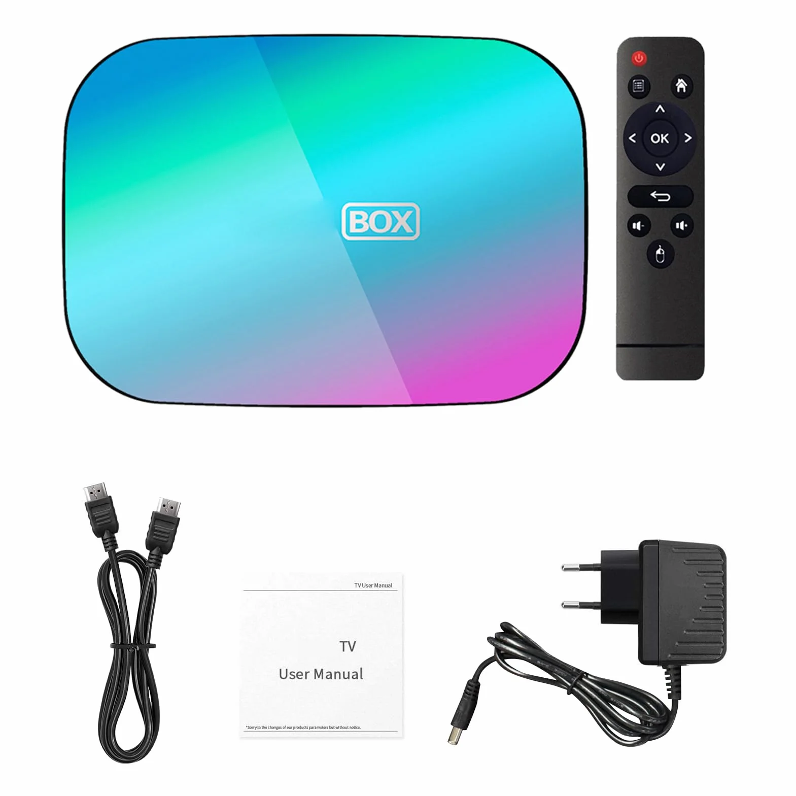 Eacam TV, Pudełko 4 GB RAM 4 GB RAM Odtwarzacz Multimediów Strumieniowych 8K TV, Pudełko 2,4G 5G Podwójne WiFi Gigabit Ethernet S905X3 USB 3.0 BT Czterordzeniowy Dekoder do (+128G Wtyczka UE)