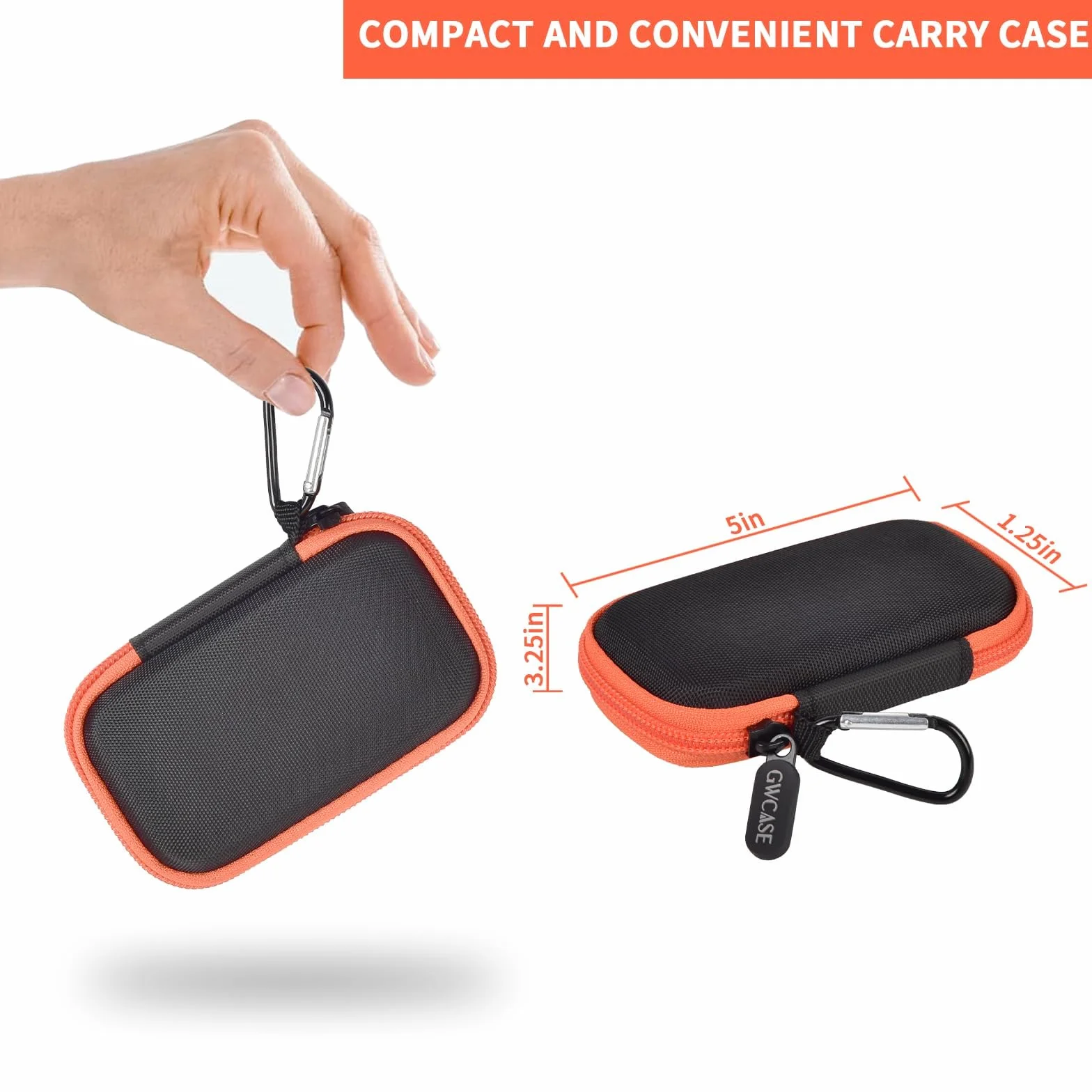 Twarde etui kompatybilne z SanDisk 500 GB/ 1 TB / 2 TB / 4 TB Extreme Portable SSD - do 1050 MB/s - USB-C, USB 3.2 Gen 2 - zewnętrzny dysk półprzewodnikowy. Uchwyt podróżny na kable USB - niebieski