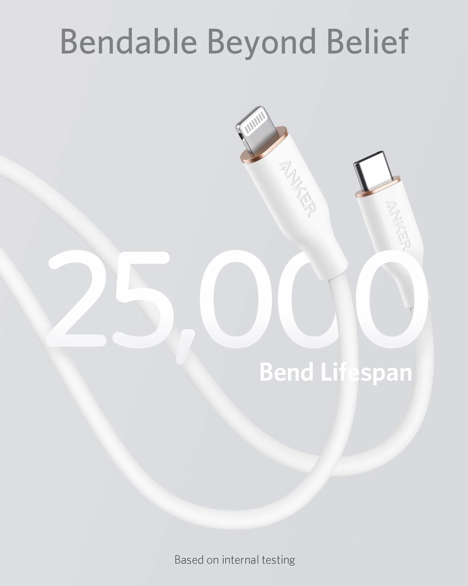 Anker Powerline III Flow, kabel Lightning USB C, 90 cm, USB C na Lightning, kompatybilny z iPhone 14/13/12/11, AirPods Pro, certyfikat MFi, żel krzemionkowy (śnieżnobiały)