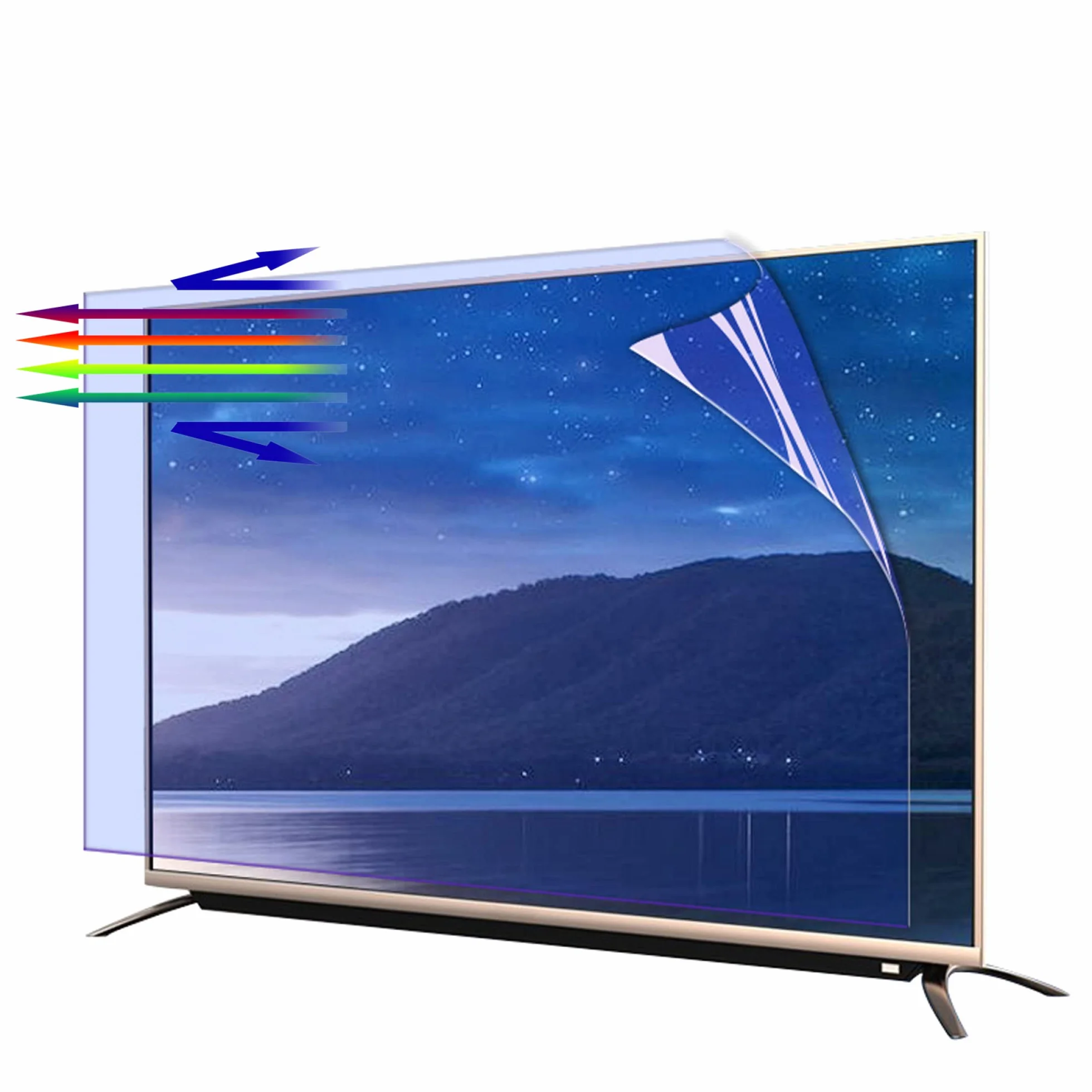 Osłona ekranu telewizora Smart TV Folia ochronna na ekran telewizora 50 cali, matowy filtr do telewizorów LCD LED 4K OLED QLED HDTV(50in 1095x616mm)