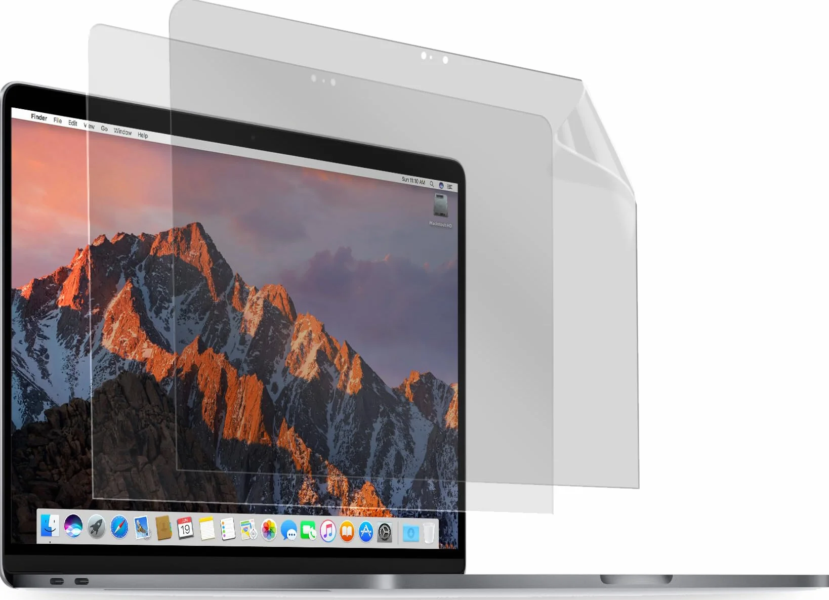 MyGadget 2 x Matowa osłona ekranu kompatybilna z Apple MacBook Pro 16 [ A2141, Touchbar - 2019], folia HD antyrefleksyjna, szkło odporne na ślady i zarysowania