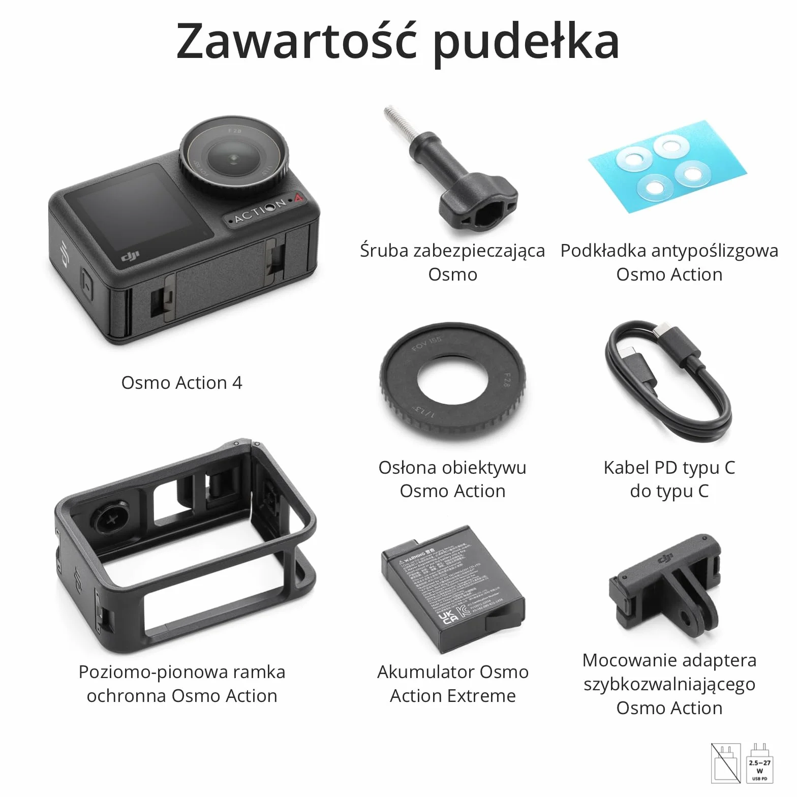 DJI Osmo Action 4 Essential Combo – wodoodporna kamera sportowa 4K/120 fps z czujnikem 1/1,3 cala, świetnym obrazowaniem w słabym świetle, 10-bitową głębią kolorów oraz akumulatorem 1770 mAh