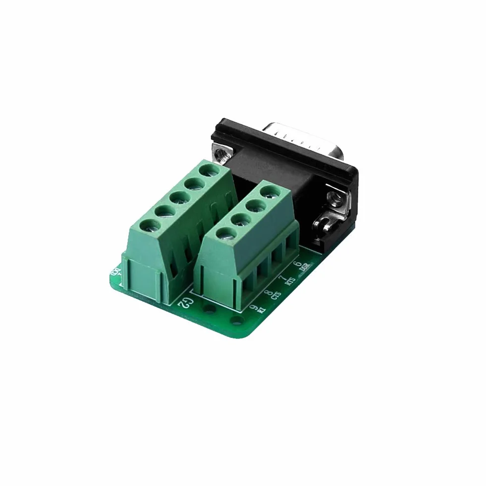 Wtyczka DB9 i gniazdo DB9 D-SUB złącze płyty adaptera RS232 szeregowy moduł sygnałowy