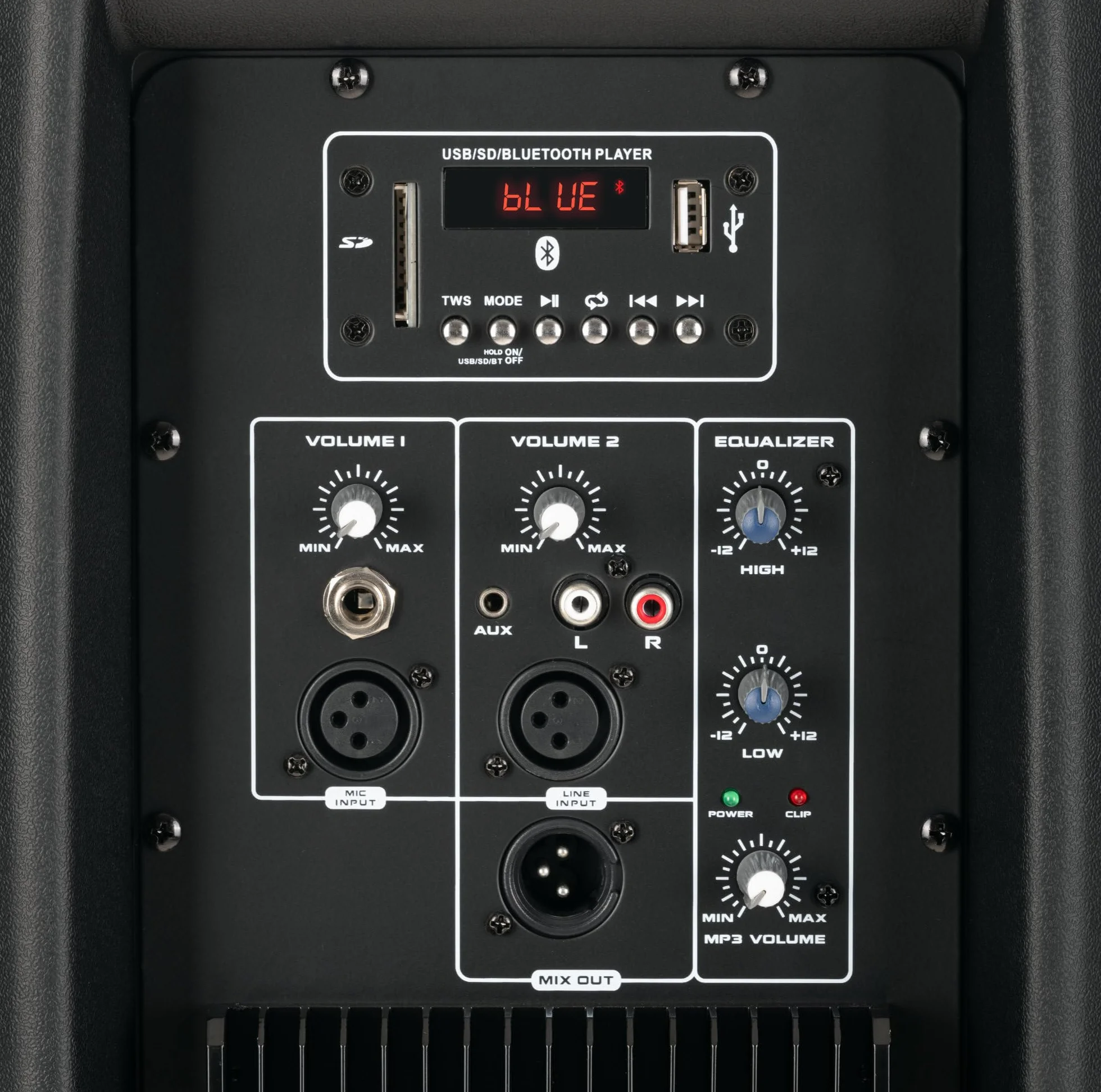 Pronomic PH15A DJ aktywne głośniki mobilne MP3 Bluetooth 700 W (na zewnątrz, głośnik niskotonowy 15", przetwornik wysokotonowy 34 mm, kołnierz wysokiego stojaka, lekko obracające się kółka, obudowa