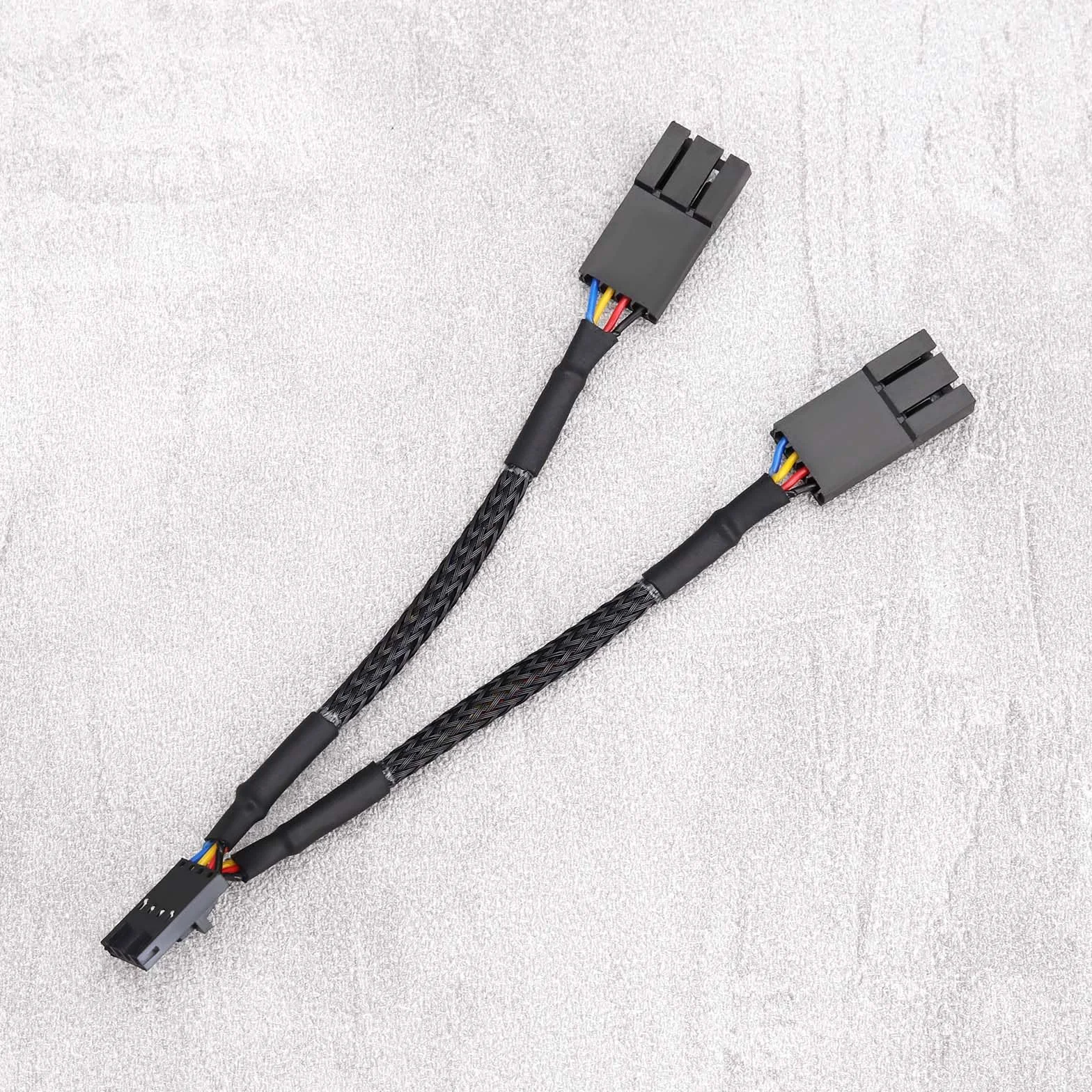EMSea Kabel adaptera rozdzielacza wentylatora 4P żeński na podwójny 4P męski kabel koncentratora wentylatora kompatybilny z Corsair Lighting Node Pro Commander Pro Core do standardowego ARGB 3-pinowy