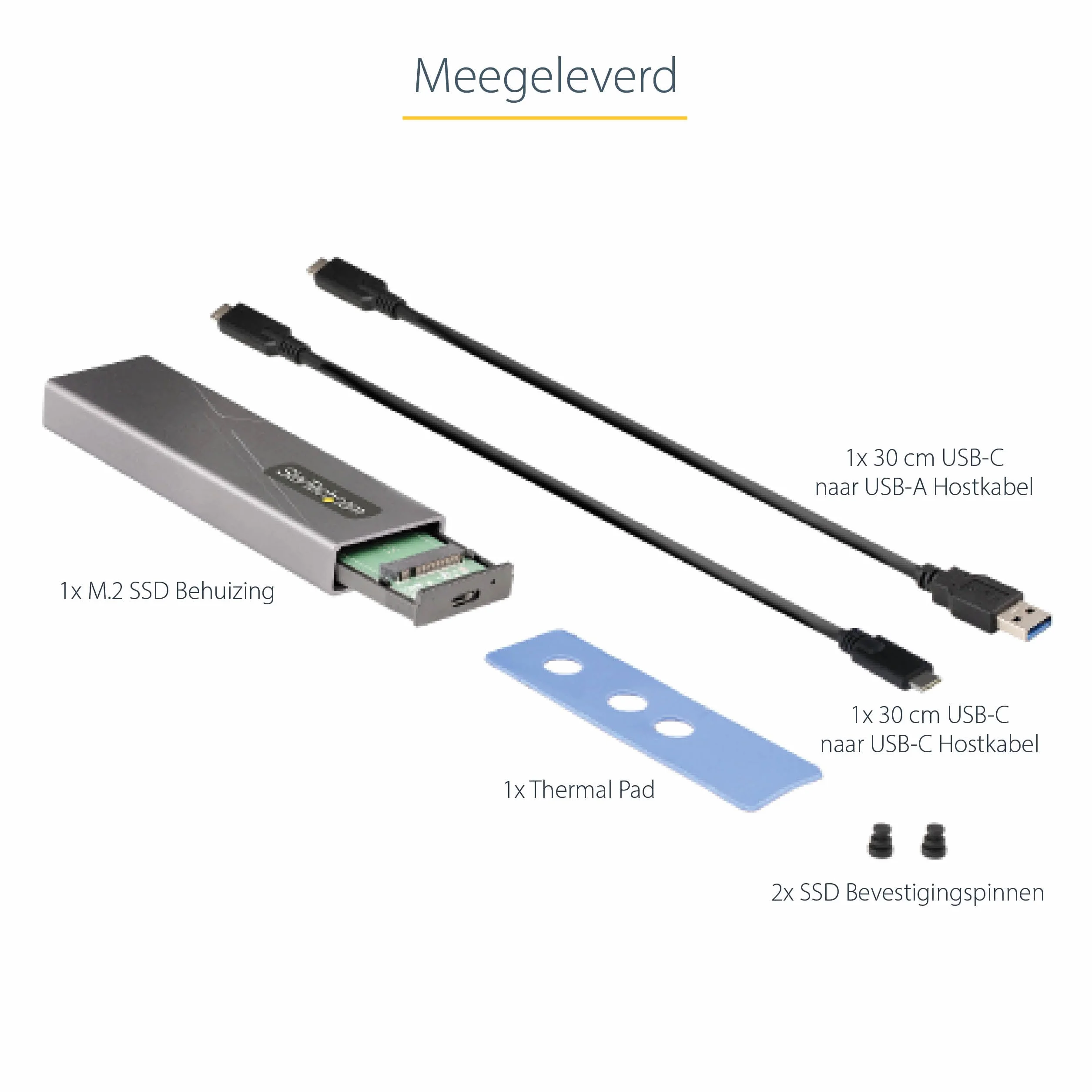 StarTech.com Obudowa USB-C 10 Gb/s na M.2 NVMe lub M.2 SATA SSD - beznarzędziowa zewnętrzna obudowa M.2 PCIe/SATA NGFF SSD - kable hosta USB typu C i A - obsługuje 2230/2242/2260/2280