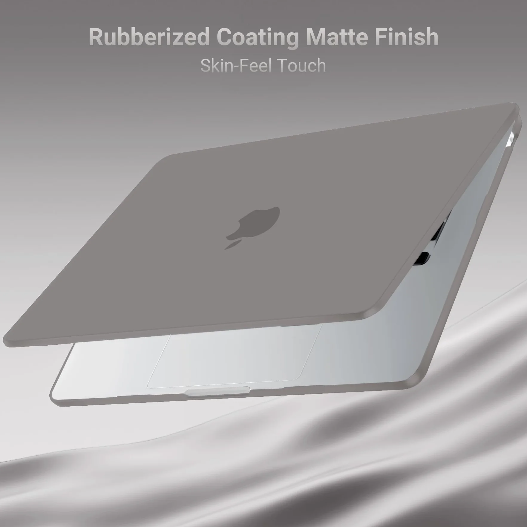 MOSISO Etui kompatybilne z MacBookiem Air 15 Cali 2025 2024 2023 M4 M3 M2, obudowa do Air 15 cali A3241 A3114 A2941 & Klawiatura i osłona ekranu i coaster, szary