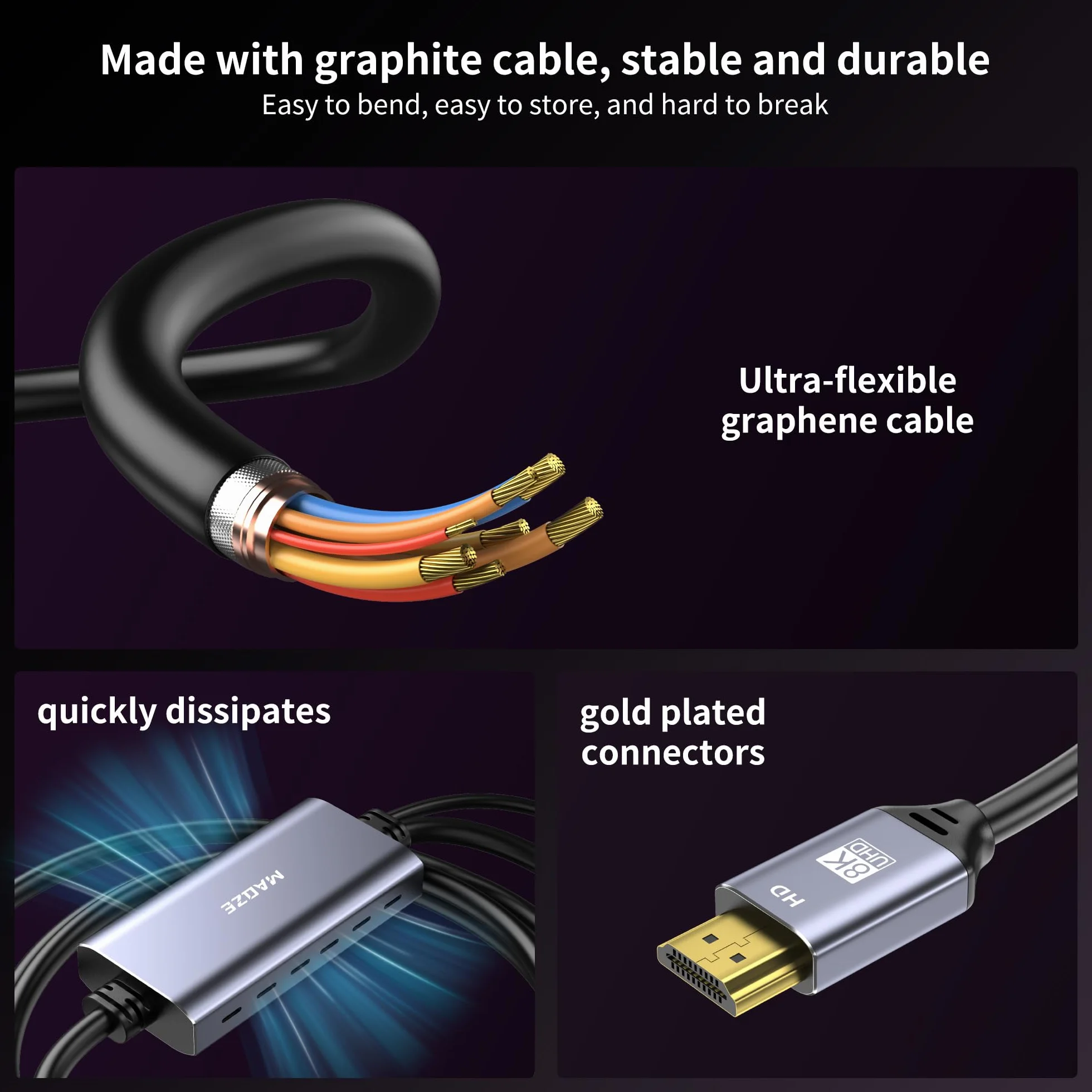 Kabel HDMI na wyświetlaczu 8K, adapter 4K 120 Hz HDMI 2.1 na Displayport 1.4, zasilanie USB, do laptopów, dyskretnych GPU, PS5 i Xbox Series X oraz monitorów do gier