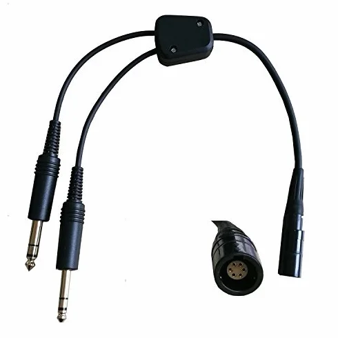 UFQ L-GA Adapt Bxxx X20 Lemo 6-pinowe złącze lotnicze zestaw słuchawkowy do General Aviation GA Twin Plugs adapter bez adaptera z gąbką o bardzo wysokiej gęstości z pierścieniem O-ring pasuje do Bxxx