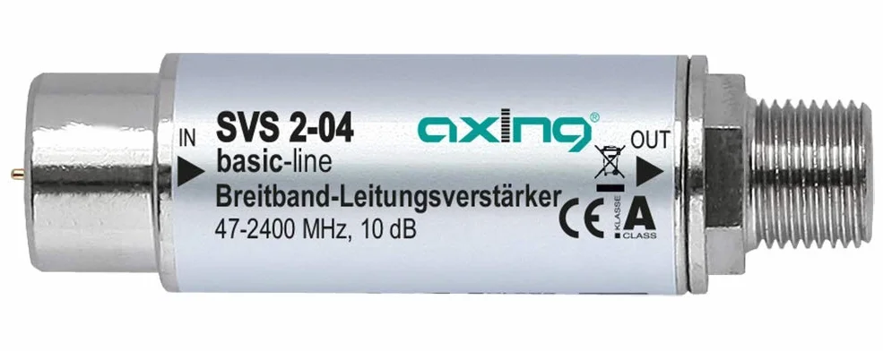 Axing SVS 2-04 satelitarny wzmacniacz przewodów szerokopasmowych 10dB 47-2200 MHz