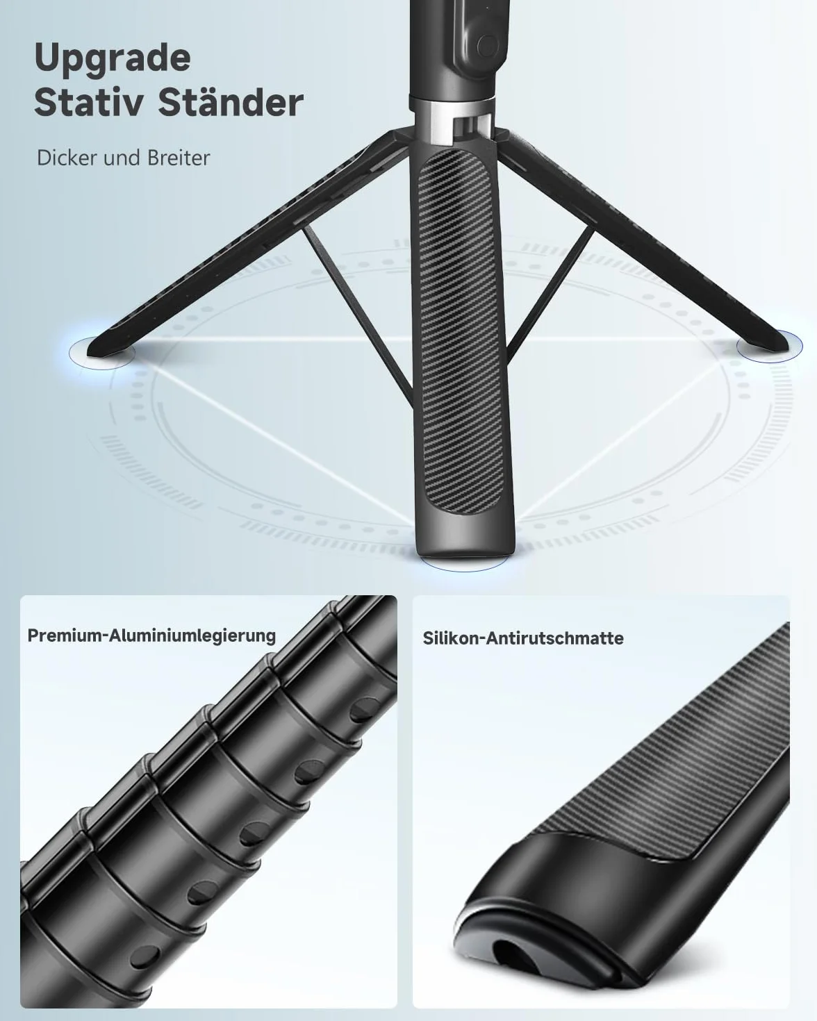 180cm Aluminiowy Statyw do Telefonu z Bezprzewodowym Pilotem, Rozsuwany Selfie Stick dla iPhone/Samsung/Android