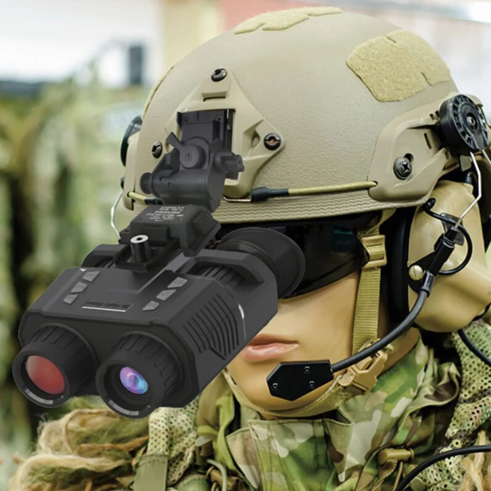 Wizja Nocna, Kask 4K NV8000 & Lornetka noktowizyjna Head M-ili-tary Tactical Night Vision Cyfrowe gogle Urządzenie Camping Polowanie z mocowaniem(Head Version)