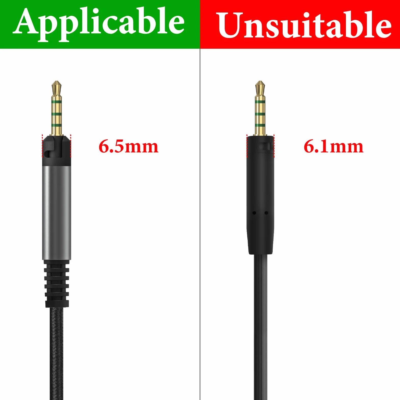 Linkidea Kabel audio do słuchawek Sennheiser HD 620S/599/ 598SR/579/569/ 560S/ 559/558/550/505/400 PRO, zapasowy kabel AUX 2,5 mm na 3,5 mm, czarny, 170cm