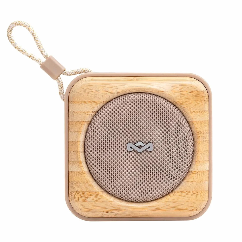 House of Marley Roots Głośnik Bluetooth – mały przenośny głośnik Bluetooth do podróży i na zewnątrz, odporny na warunki atmosferyczne i wodoodporność IP67, czas odtwarzania 10 godzin – bezprzewodowe