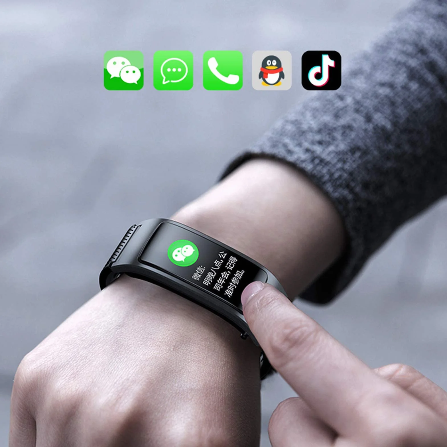Inteligentny zegarek IP67 Wodoodporny monitor fitness Inteligentny zegarek z monitorem tętna i temperatury ciała/Bluetooth 4.0 Zegarek sportowy 0,96 cala HD Ekran IPS Niebieski (niebieski) little