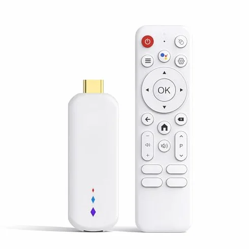 Garsent TV Box z Systemem Operacyjnym Android 14 4K Ultra HD, TV Box 4K z Pilotem Głosowym 2 GB 16 GB, Android Cyfrowy Inteligentny Odtwarzacz Strumieniowy do Podróży Domowych