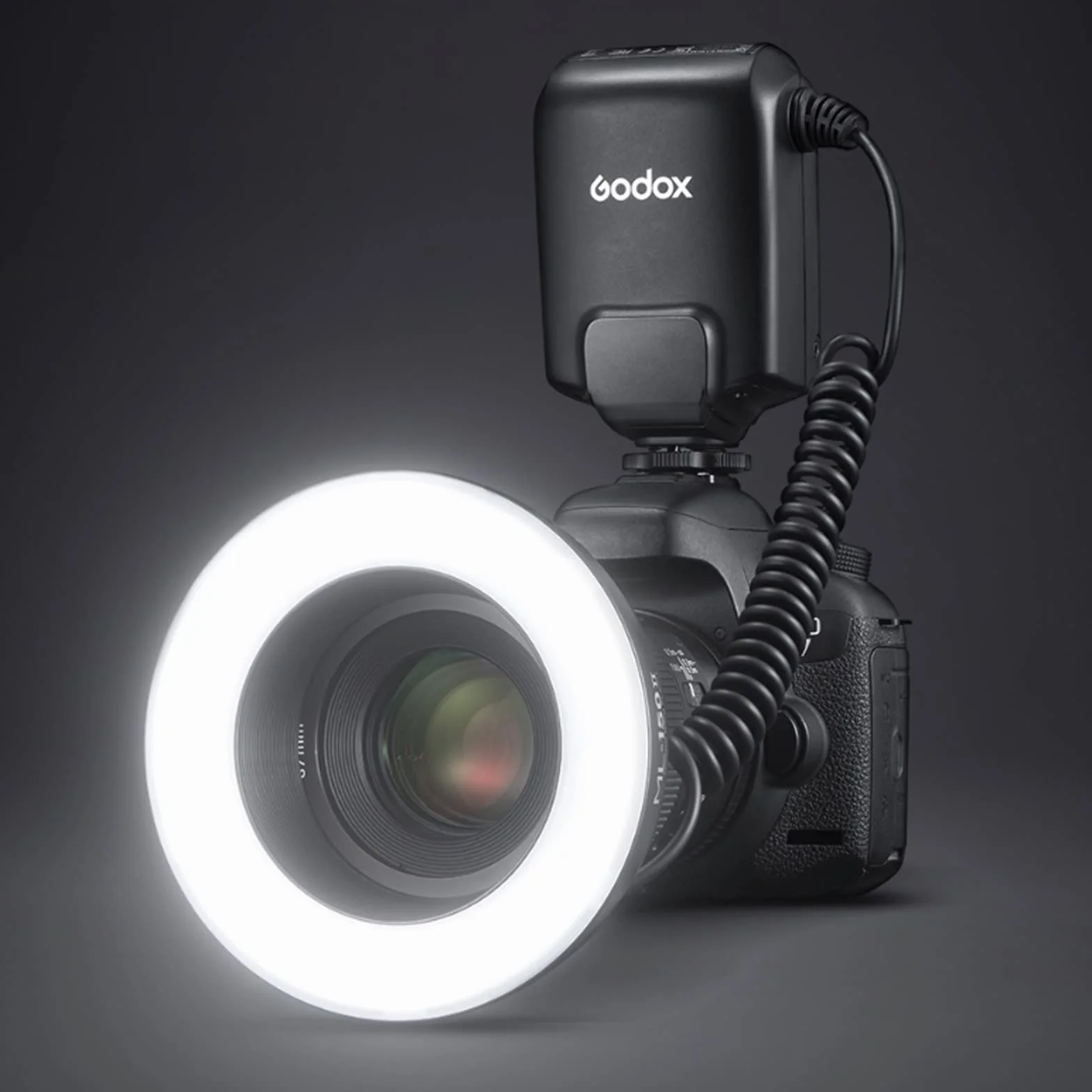 Godox ML-150II ML150II Makro LED Ring Flash Speedlite GN12 0.1-2s Czas recyklingu 5800K ± 200K dla Sony Canon Nikon Fuji Olympus Panasonic DSLR Kamery do produkcji wideo, fotografii zwierząt i roślin