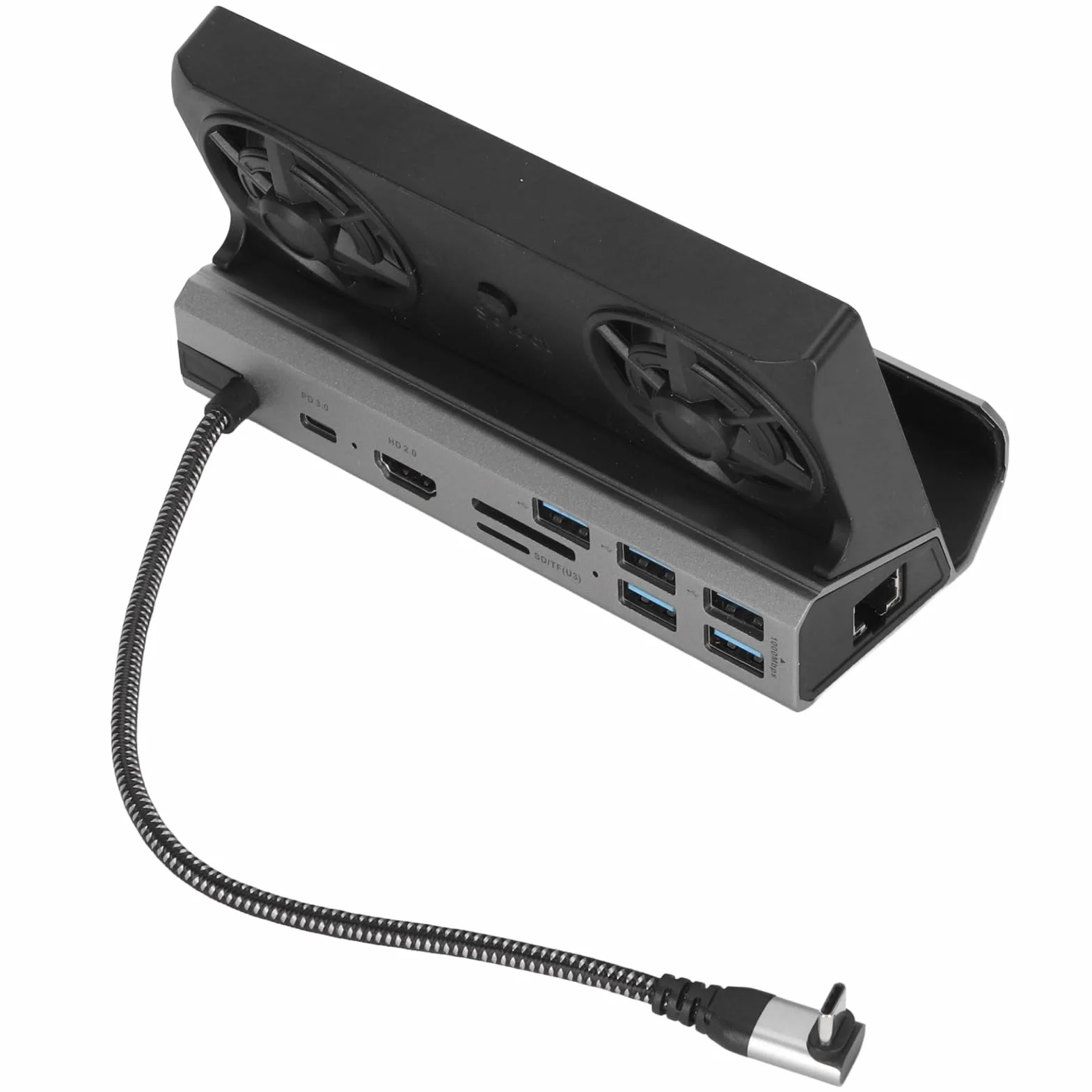 Stacja Dokująca do Konsoli do Gier, Plug and Play Gigabit RJ45 100 W Pełna prędkość ładowania 2 USB2.0 10 W 1 4K 60 Hz Stacja Dokująca do Konsoli do Gier na Akcesoria do Konsoli